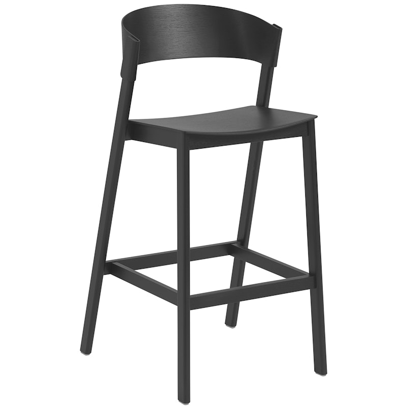 Cover Barstol Med Ryggstöd 75 cm, Svart
