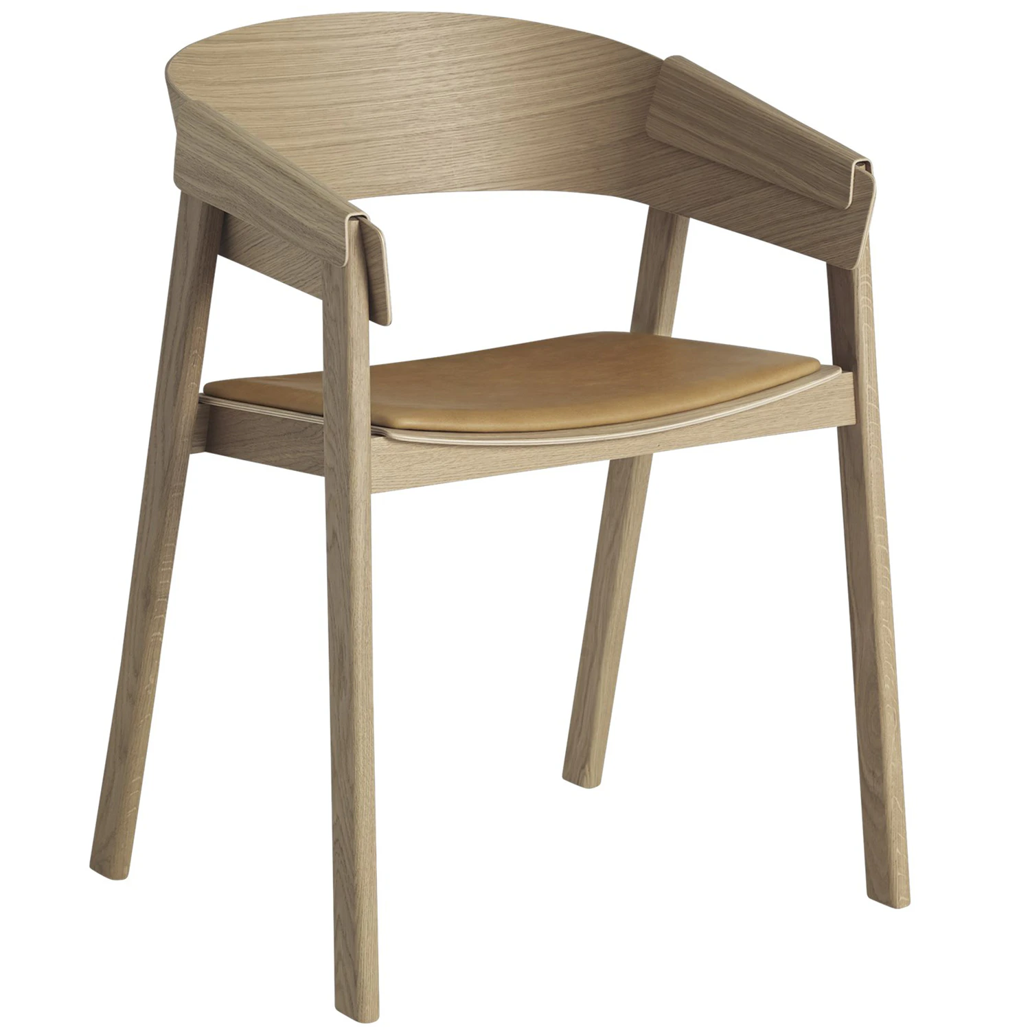 Muuto Cover Karmstol Refine L&auml;der Konjak / - Stolar Ek Konjak - COVARMU01RA101