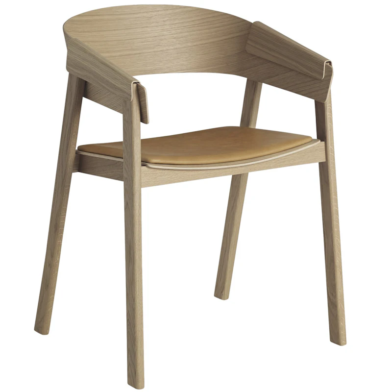 Cover Karmstol, Refine Läder Konjak / Ek