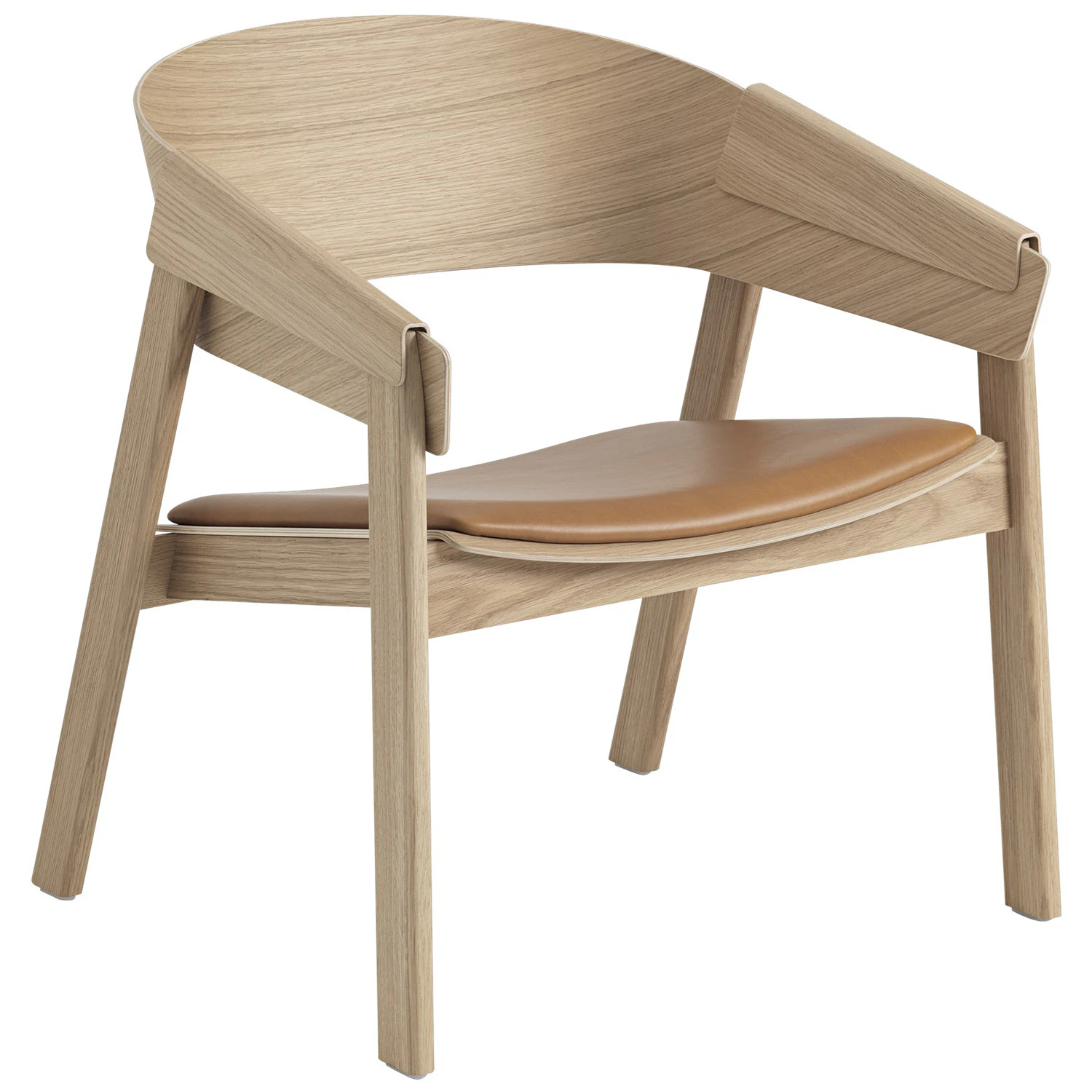 Muuto Cover Loungestol Refine L&auml;der Konjak / - F&aring;t&ouml;ljer Ek Konjak - COVLOUU01RA101