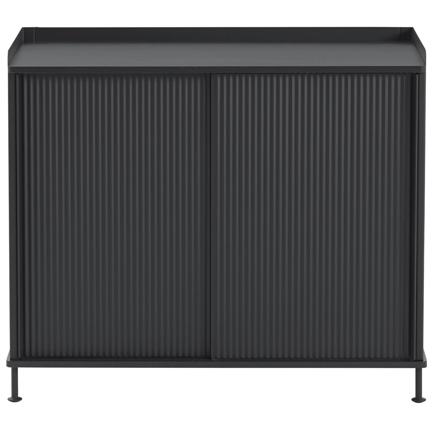 Muuto Enfold Sk&auml;nk 45x100 Cm Svart / Antracit - Sk&auml;nkar & sideboards Pulverlackat St&aring;l Svart - ENSBD100A01