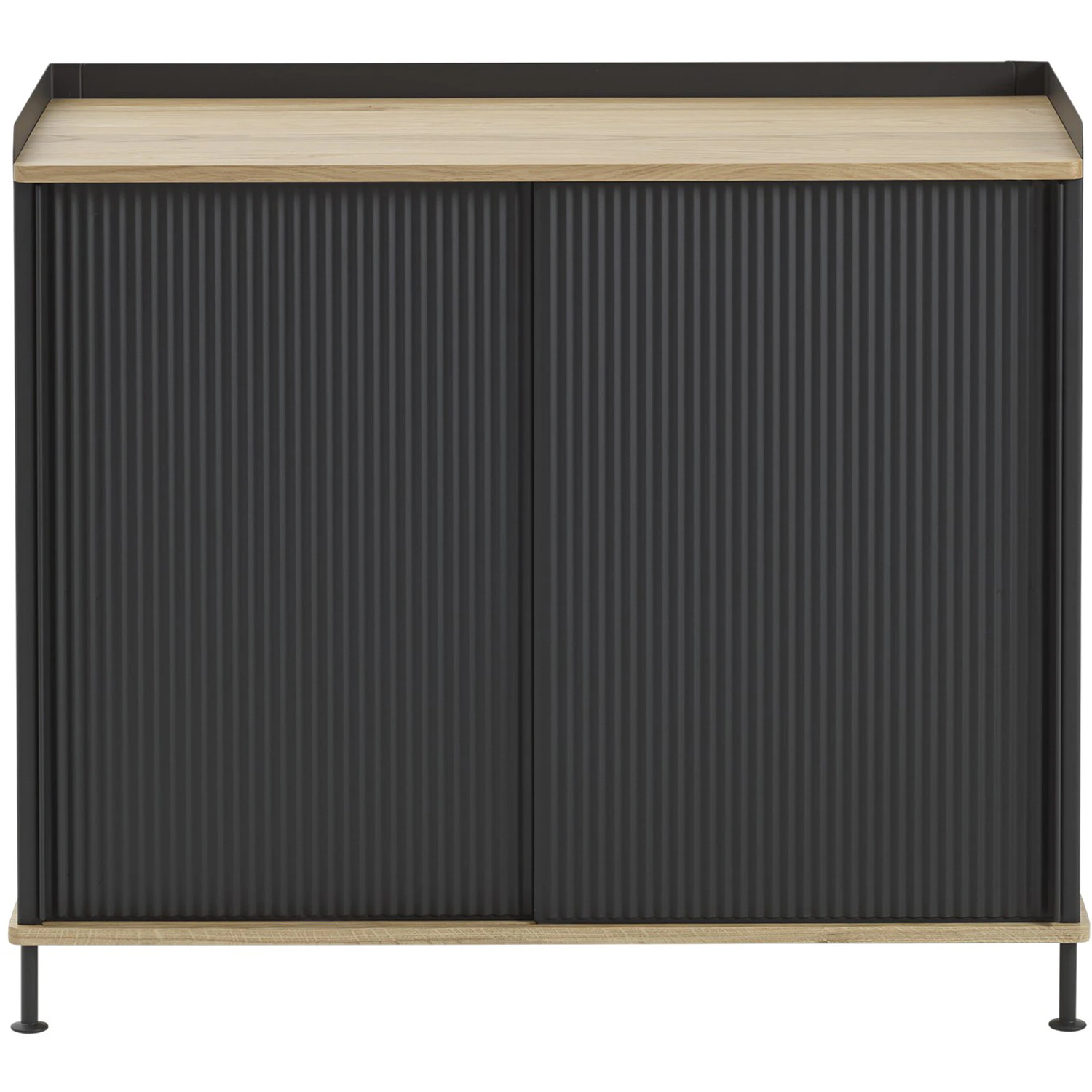 Muuto Enfold Sk&auml;nk 45x100 Cm Lackerad Ek / Antracit - Sk&auml;nkar & sideboards Pulverlackat St&aring;l Antracit - ENSBD100A02