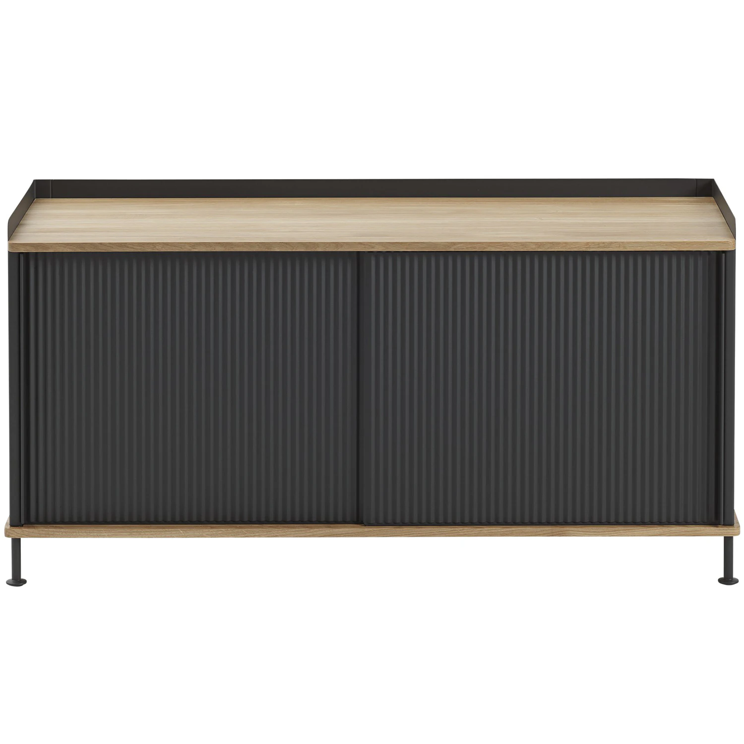 Muuto Enfold Sk&auml;nk 45x124 Cm Lackad Ek / Antracit - Sk&auml;nkar & sideboards St&aring;ltr&aring;d Antracit - ENSBD124A02