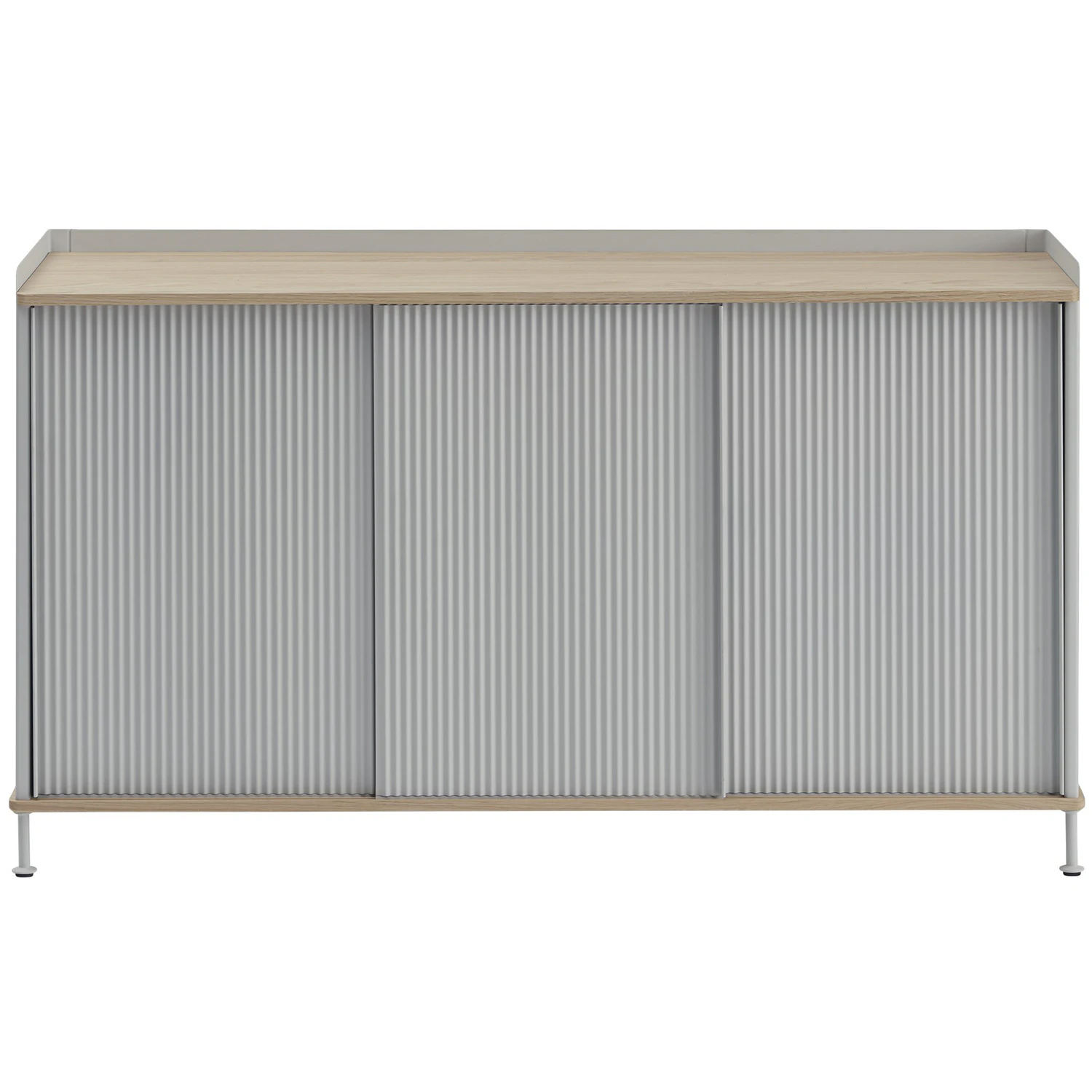 Muuto Enfold Sk&auml;nk 45x148 Cm Oljad Ek / Gr&aring; - Sk&auml;nkar & sideboards Pulverlackat St&aring;l Gr&aring; - ENSBD148A03