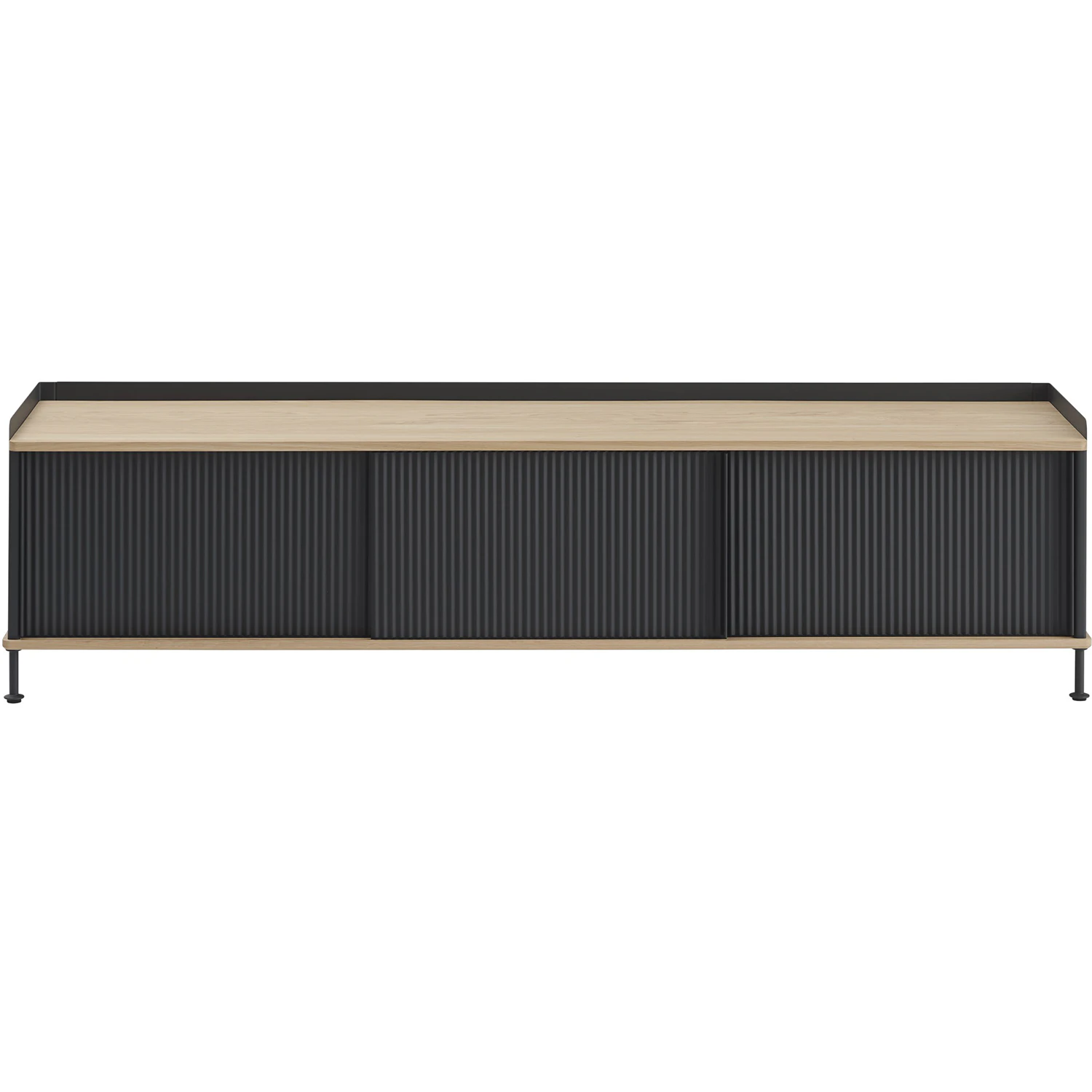 Muuto Enfold Sk&auml;nk 45x186 Cm Oljad Ek / Antracit - Sk&auml;nkar & sideboards St&aring;l Oljad Ek - ENSBD186A02