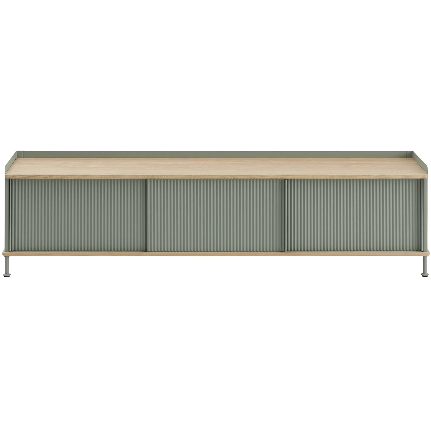 Muuto Enfold Sk&auml;nk 45x186 Cm Oljad Ek / Dusty Green - Sk&auml;nkar & sideboards St&aring;l Oljad Ek - ENSBD186A04
