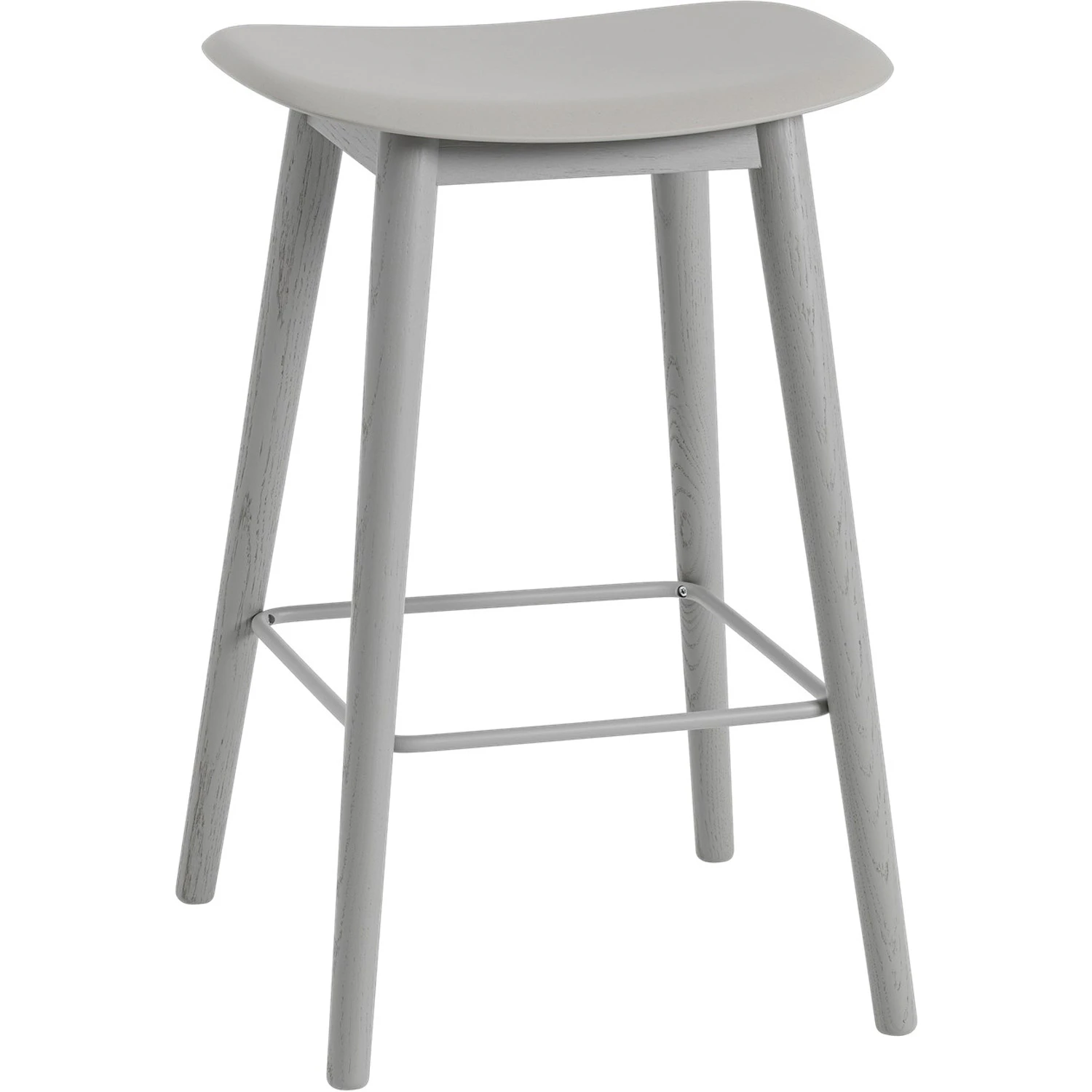 Muuto Fiber Barstol Tr&auml; 65 Cm Gr&aring; - Barstolar &Aring;teranv&auml;nd Plast Gr&aring; - FICOUWON03031