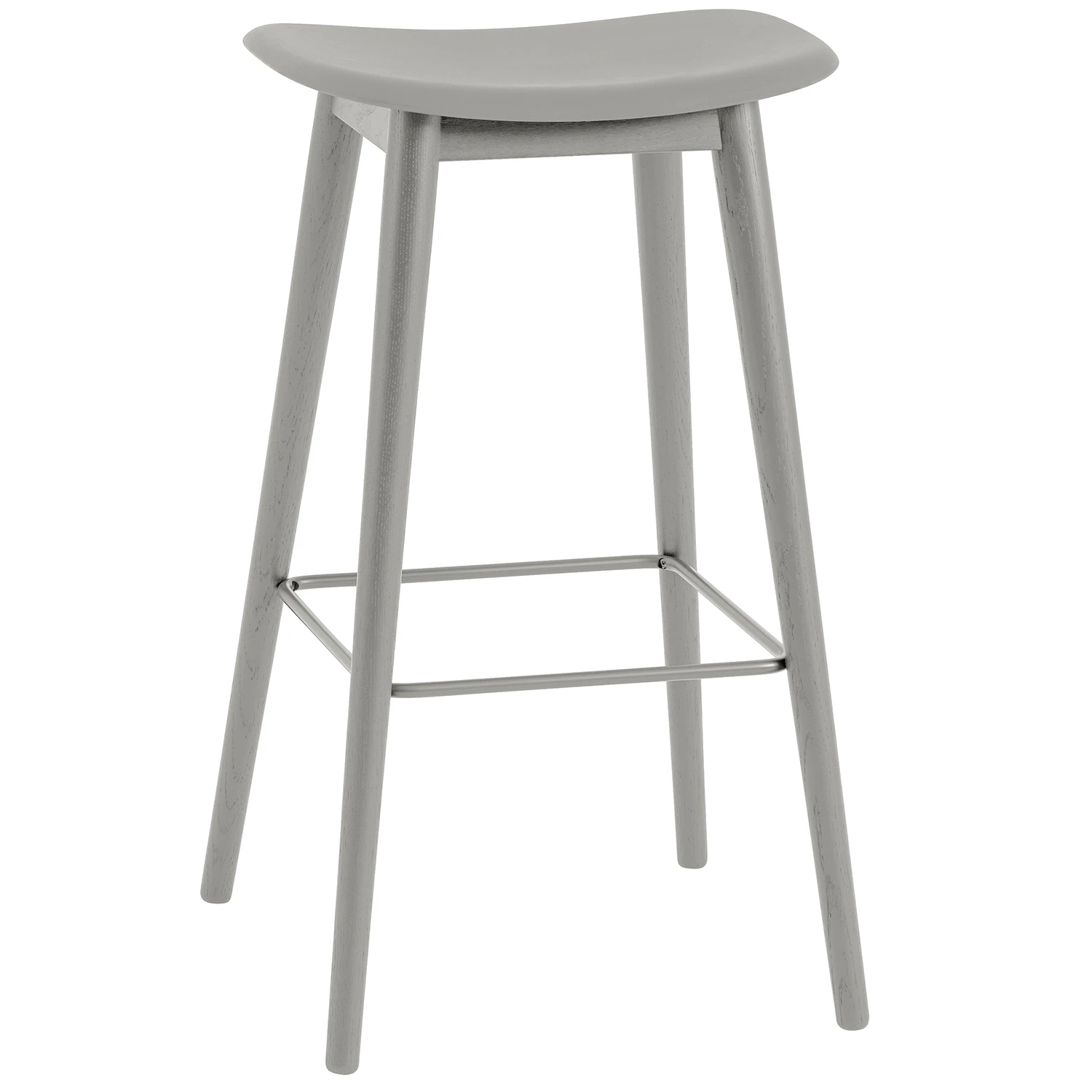 Muuto Fiber Barstol Tr&auml; 75 Cm Gr&aring; - Barstolar &Aring;teranv&auml;nd Plast Gr&aring; - FIBARWON03031