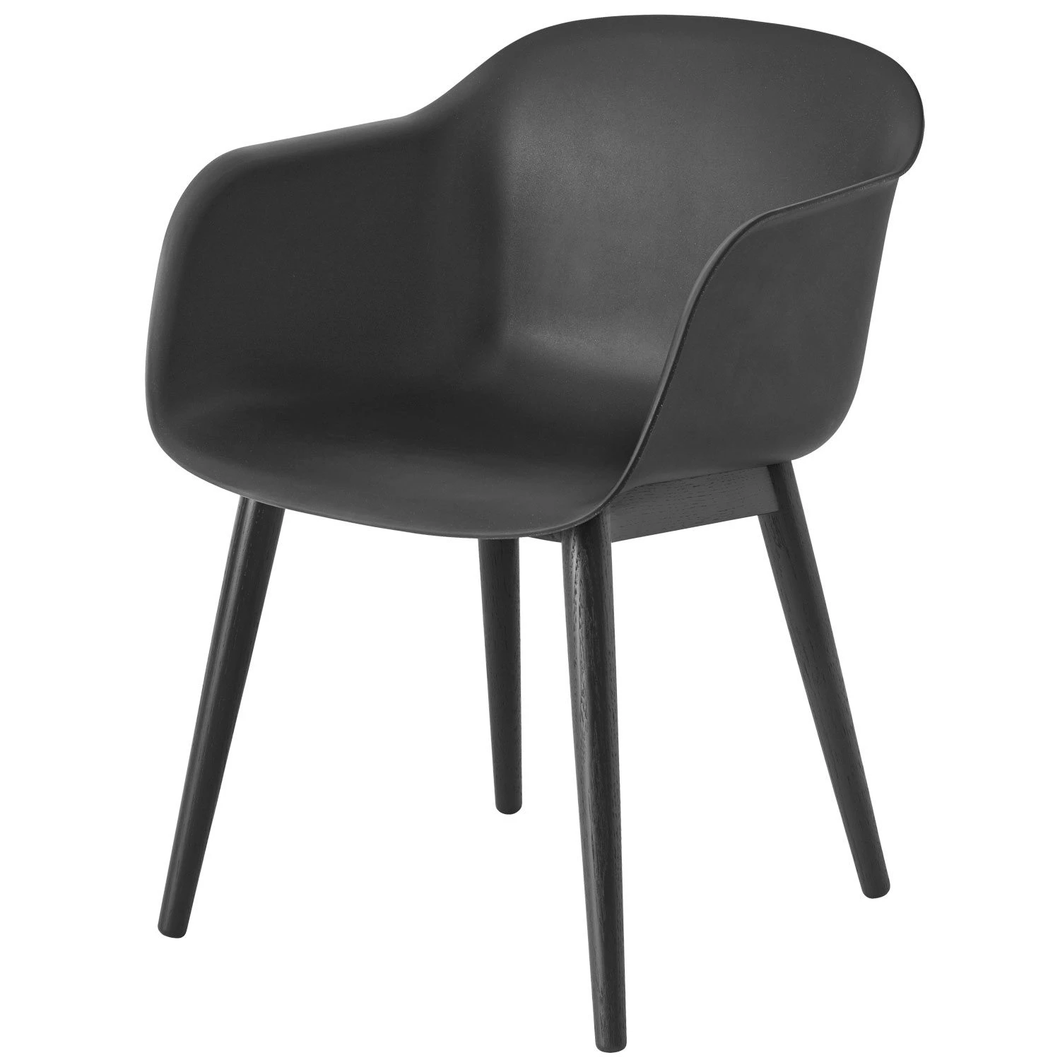 Muuto Fiber Wood Karmstol Svart - Stolar Ek Svart - 58957