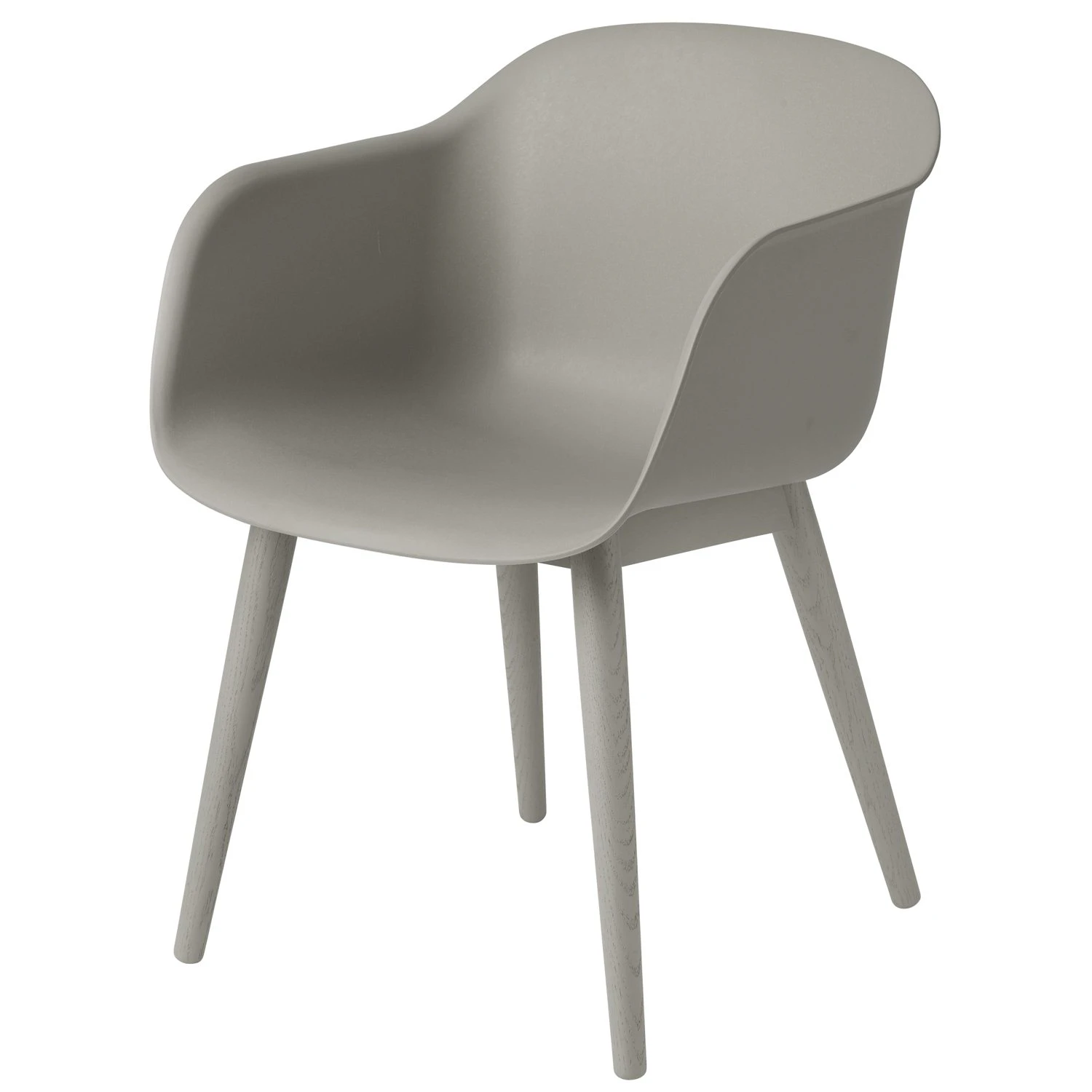 Muuto Fiber Wood Karmstol Gr&aring; - Stolar Ek Gr&aring; - 20102