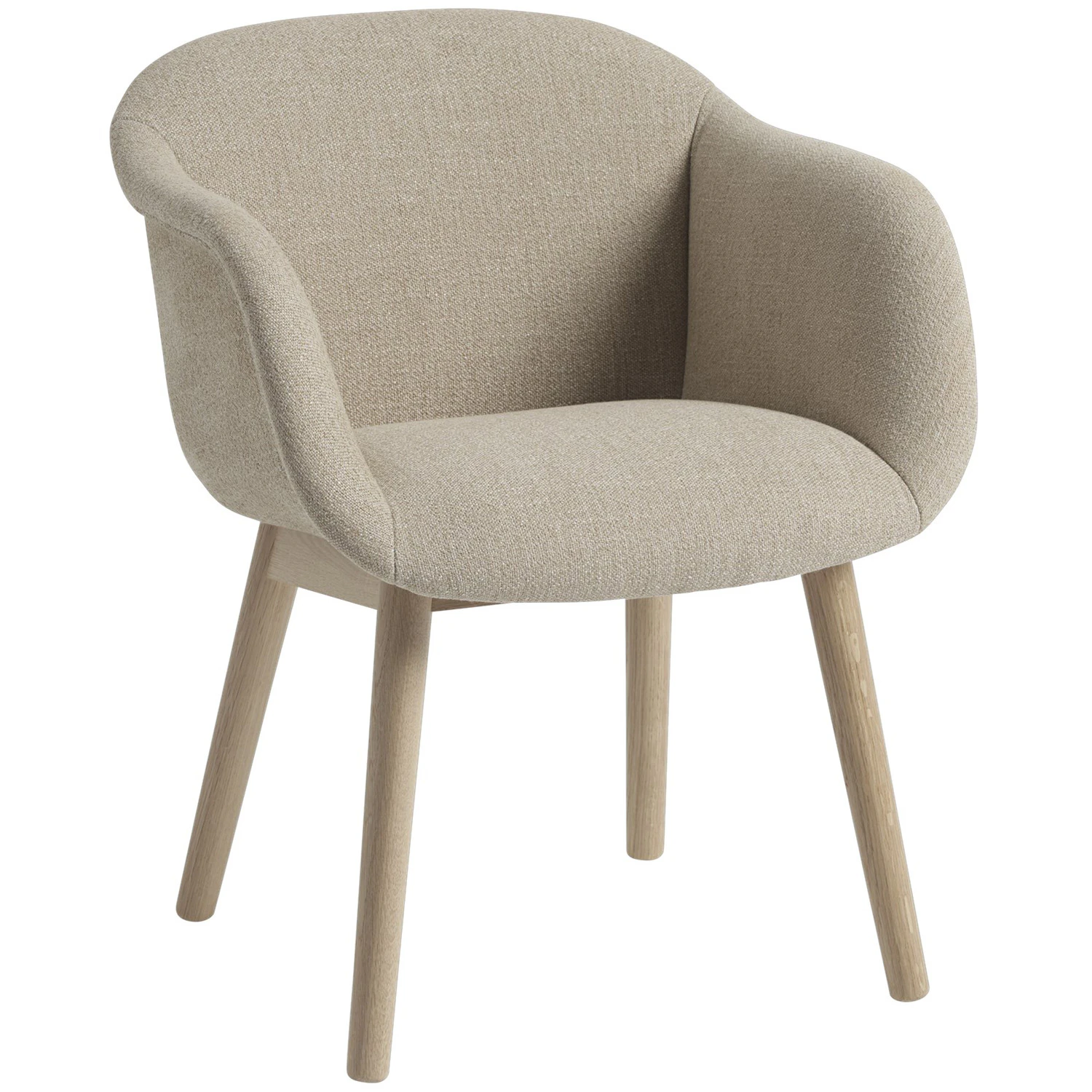 Muuto Fiber Soft Karmstol Ecriture 240 / Ek - Stolar Polyakryl Beige - FISARMWOEB08031