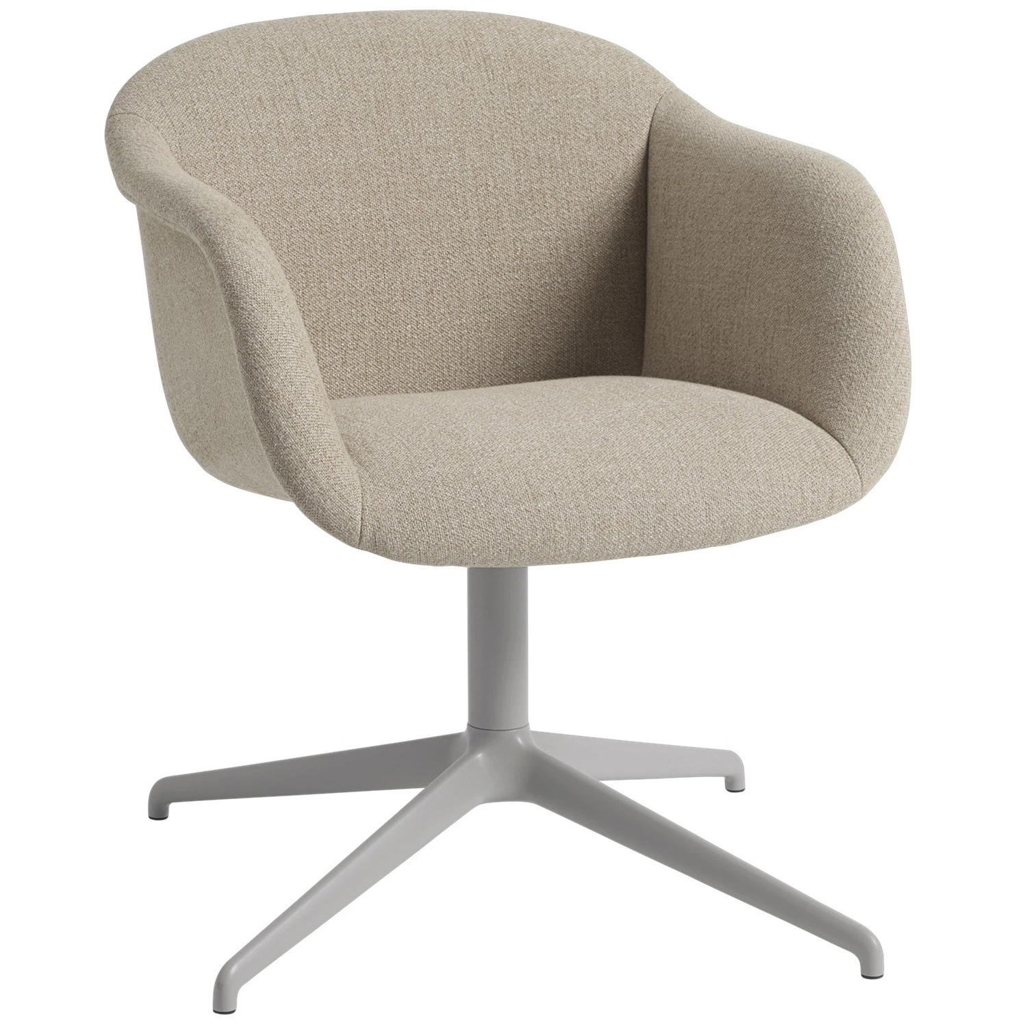 Muuto Fiber Soft Karmstol Med Snurrbas Ecriture 240 / Gr&aring; - Stolar Polyakryl Beige - FISARMSWEB0805021