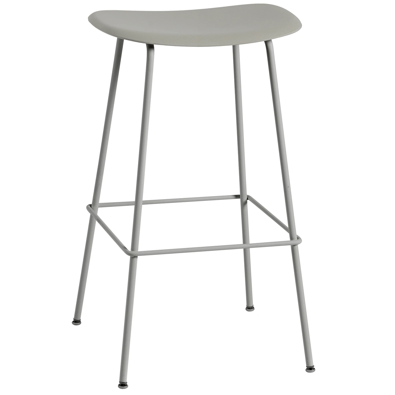 Muuto Fiber Tube Barstol 75 Cm Gr&aring; - Barstolar Gr&aring; - FIBARTUN03031