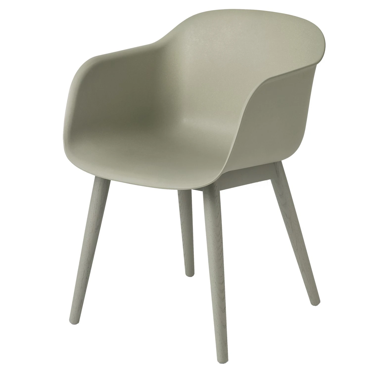 Muuto Fiber Wood Karmstol Gr&ouml;n - Stolar Ek Gr&ouml;n - 20104