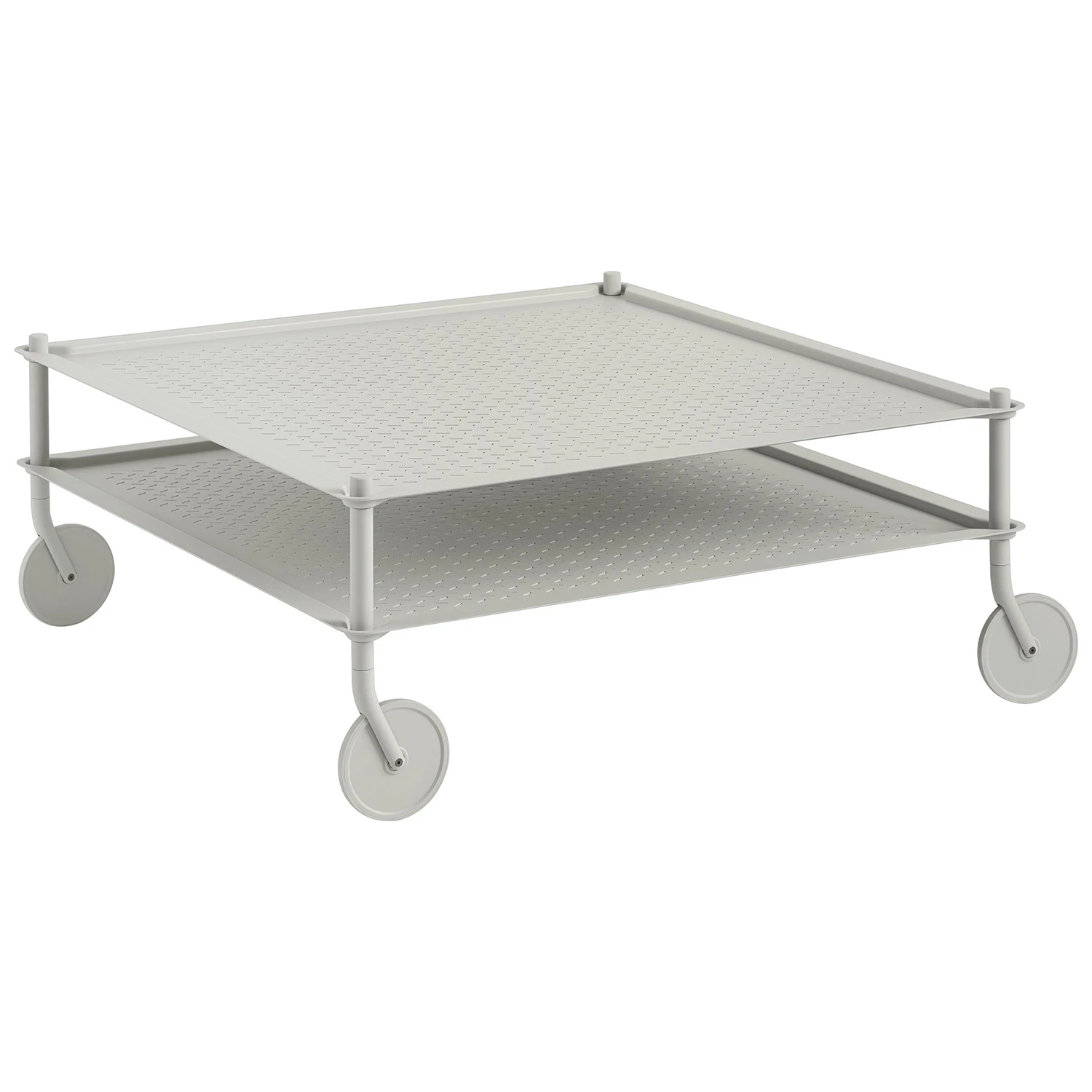 Muuto Flow Soffbord 95x95 Cm Gr&aring; - Soffbord Pulverlackat St&aring;l Gr&aring; - FLWCOT01