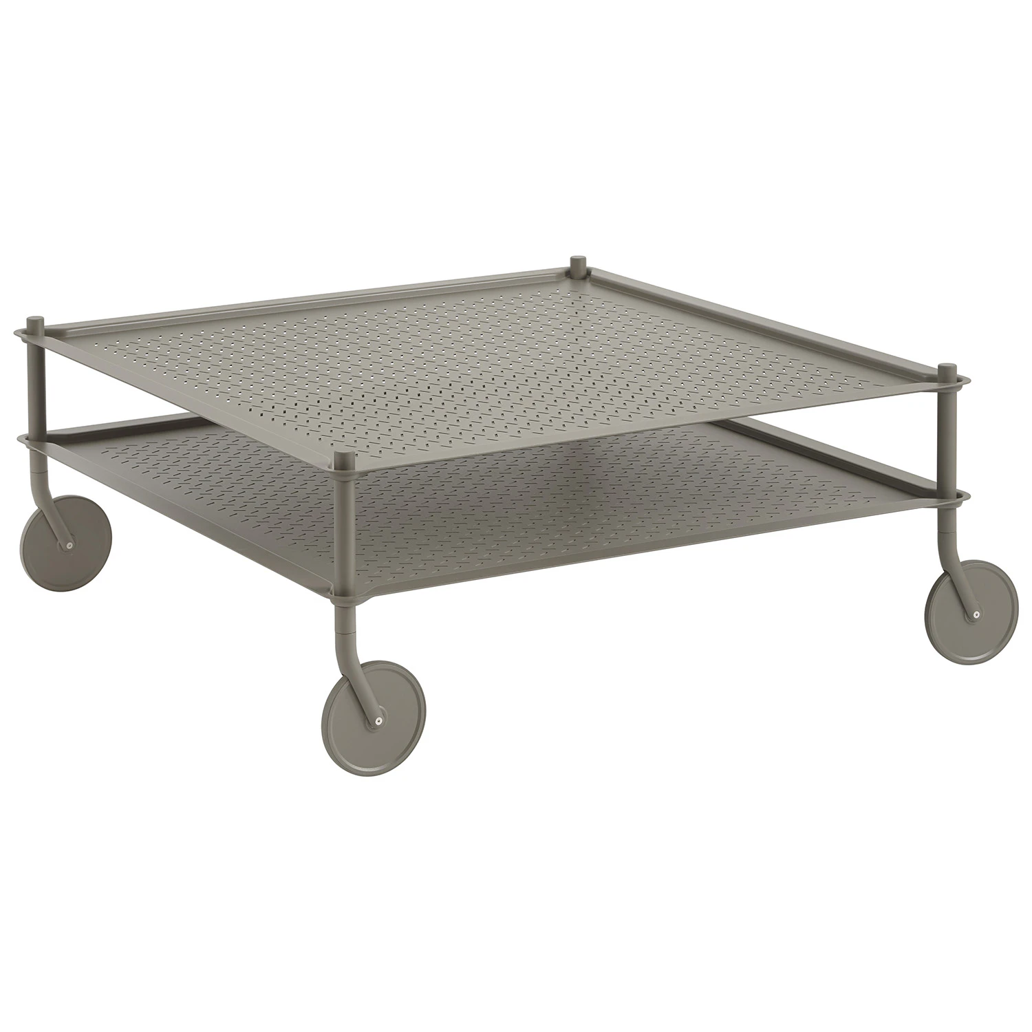 Muuto Flow Soffbord 95x95 Cm Taupe - Soffbord Pulverlackat St&aring;l Taupe - FLWCOT02