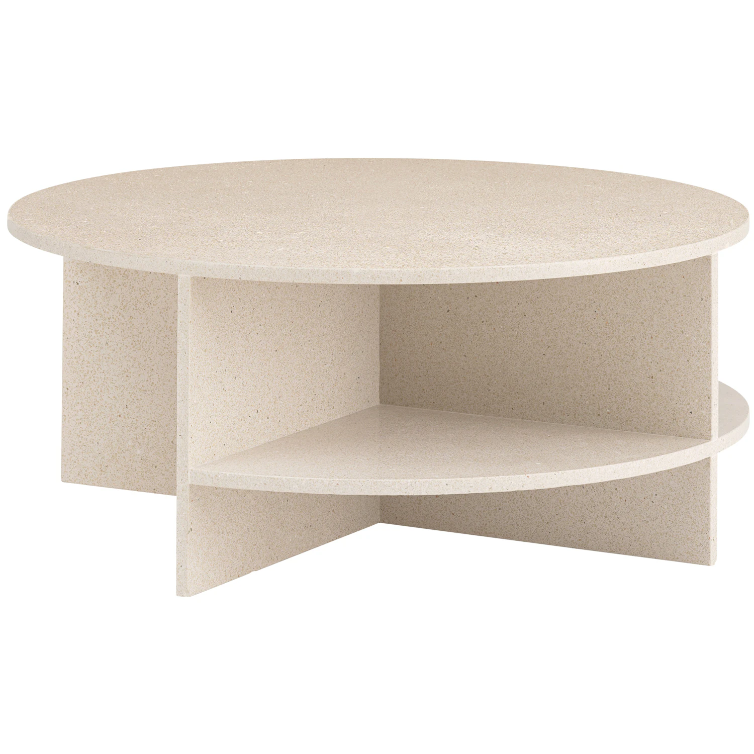 Muuto Halves Soffbord 85 Cm Taupe Terrazzo - Soffbord Cement Light Taupe - HALCOT85R03
