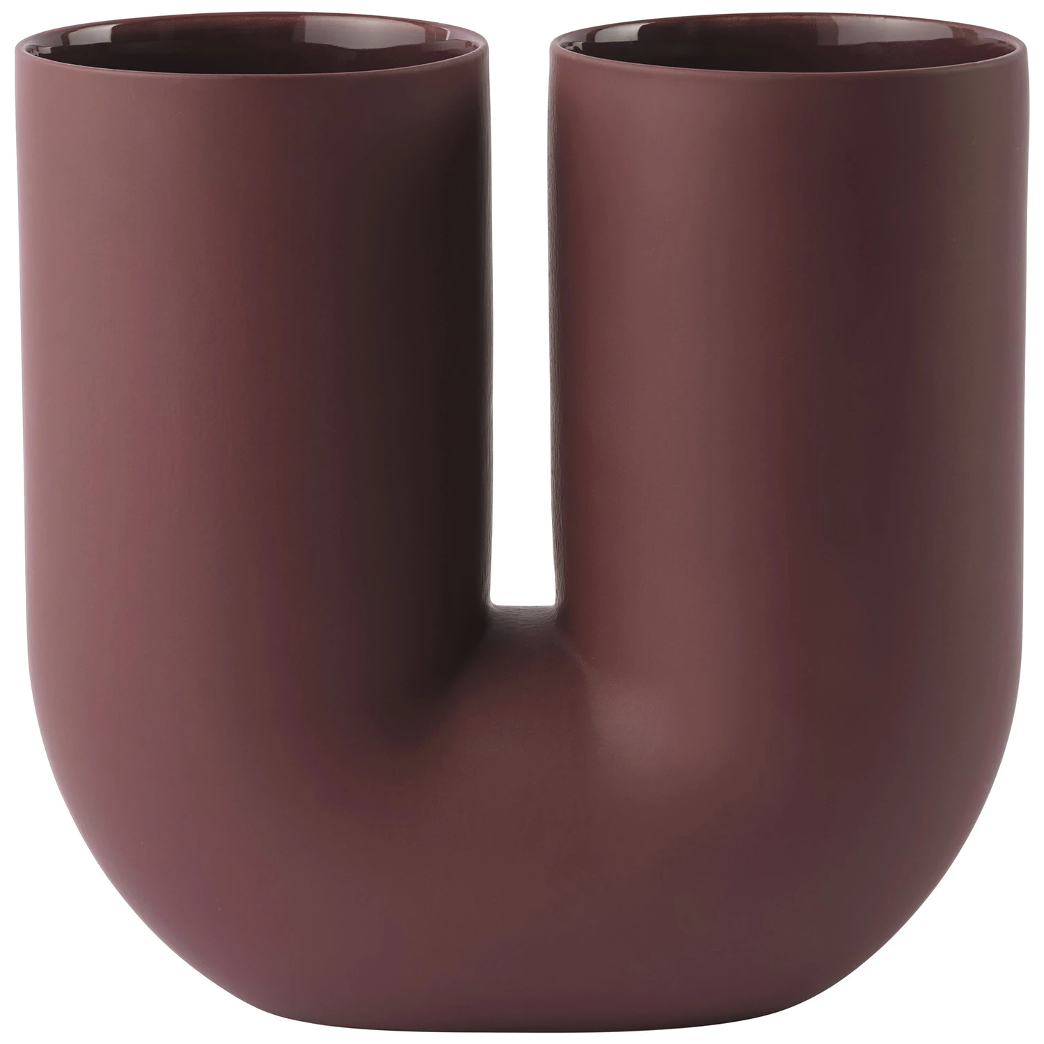 Muuto Kink Vas 26 Cm Deep Red - Vaser Lergods Djupr&ouml;d - KNKVAS26A06