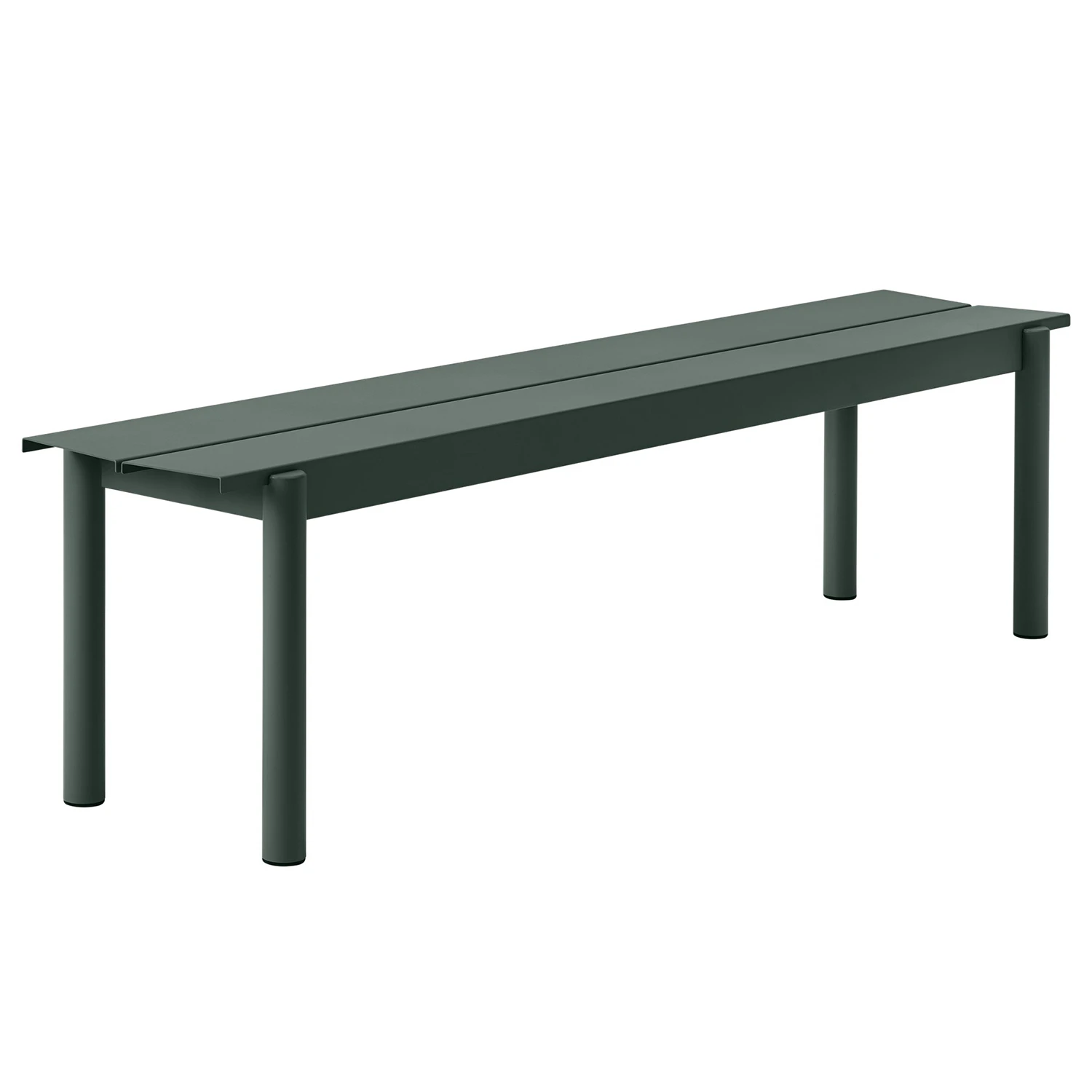 Muuto Linear B&auml;nk 170 Cm M&ouml;rkgr&ouml;n - B&auml;nkar St&aring;l M&ouml;rkgr&ouml;n - 31044