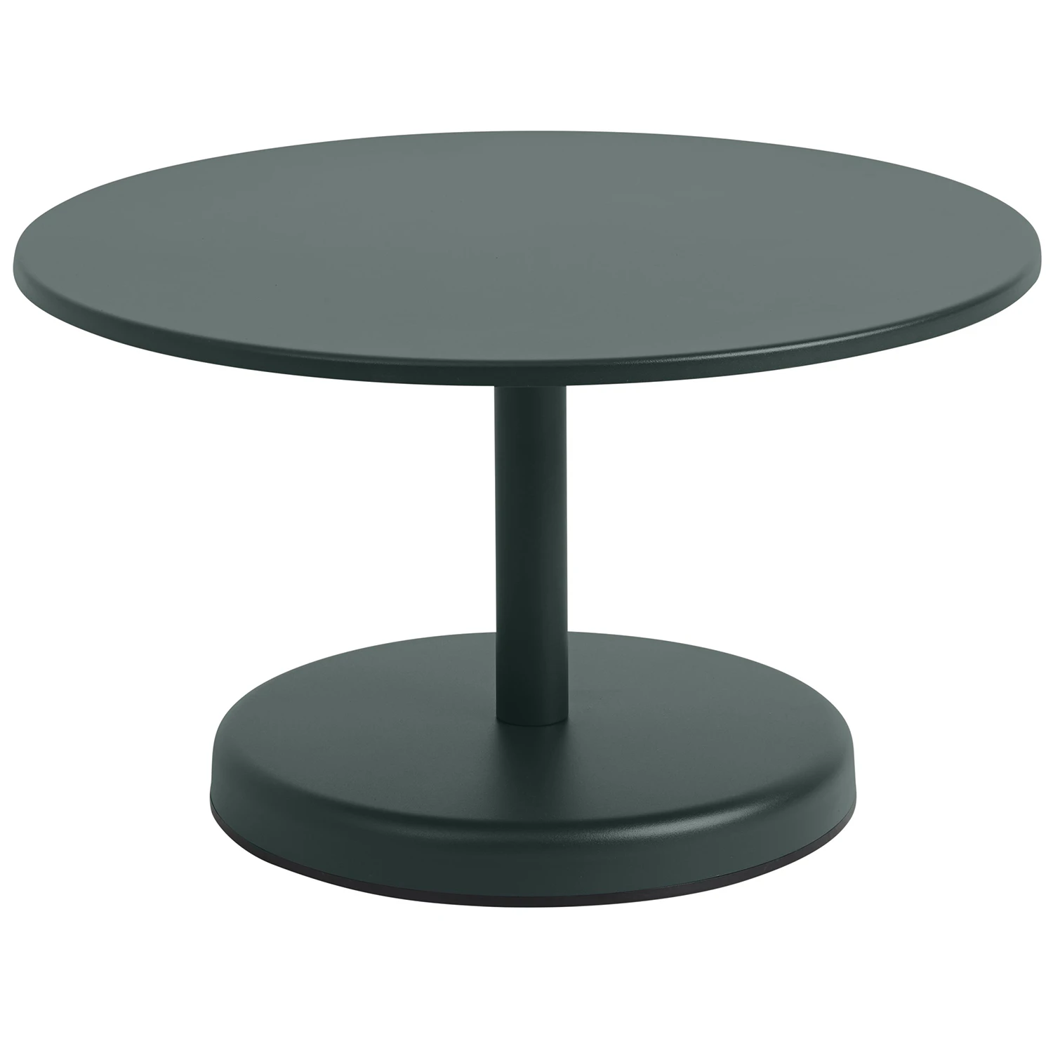 Muuto Linear Soffbord &Oslash;70x40 Cm M&ouml;rkgr&ouml;n - Soffbord utomhus St&aring;l M&ouml;rkgr&ouml;n - LSTCOT70A102