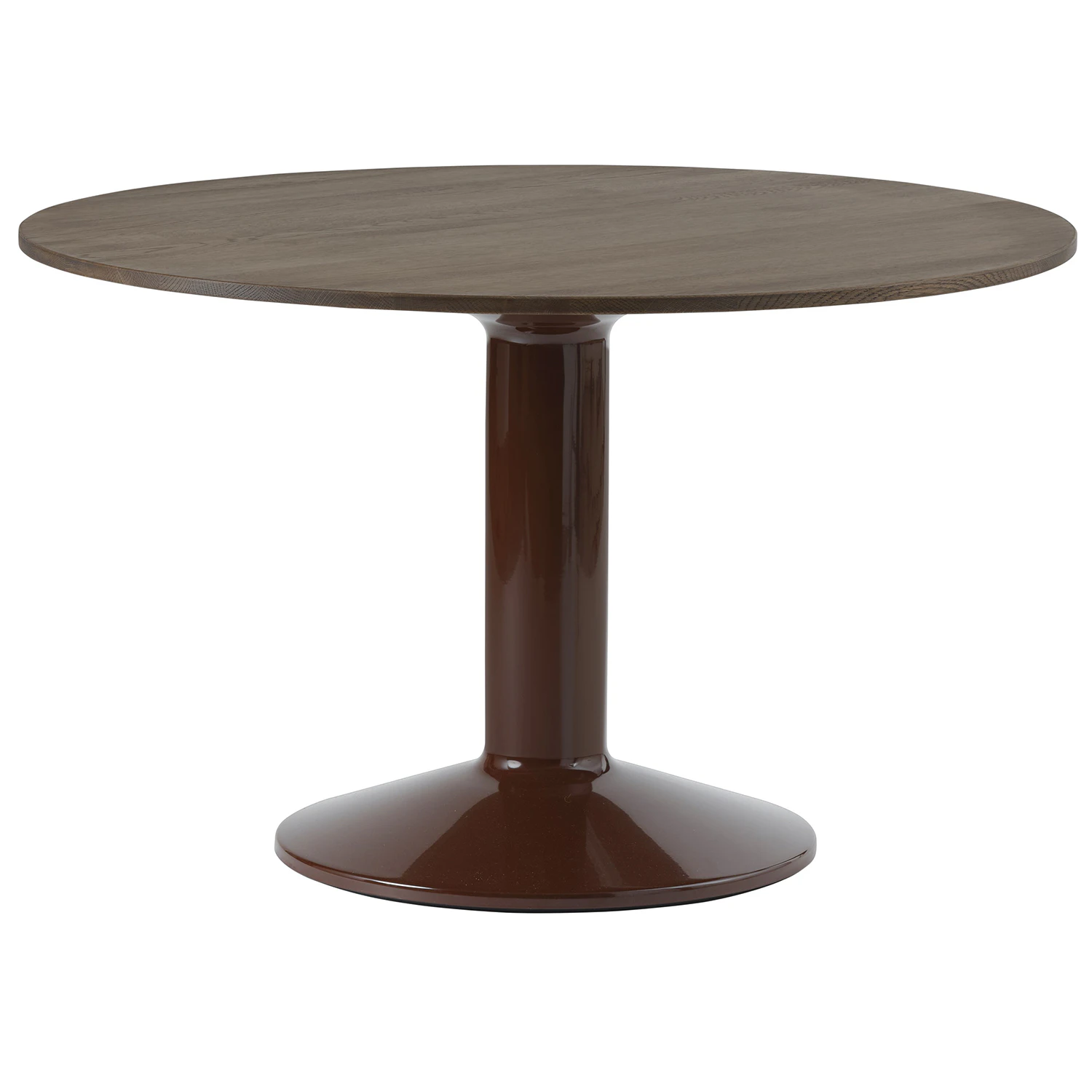 Muuto Midst Matbord &Oslash;120 Cm M&ouml;rkoljad / M&ouml;rkr&ouml;d - Matbord & Barbord Ek M&ouml;rkr&ouml;d - MITAB120R0502
