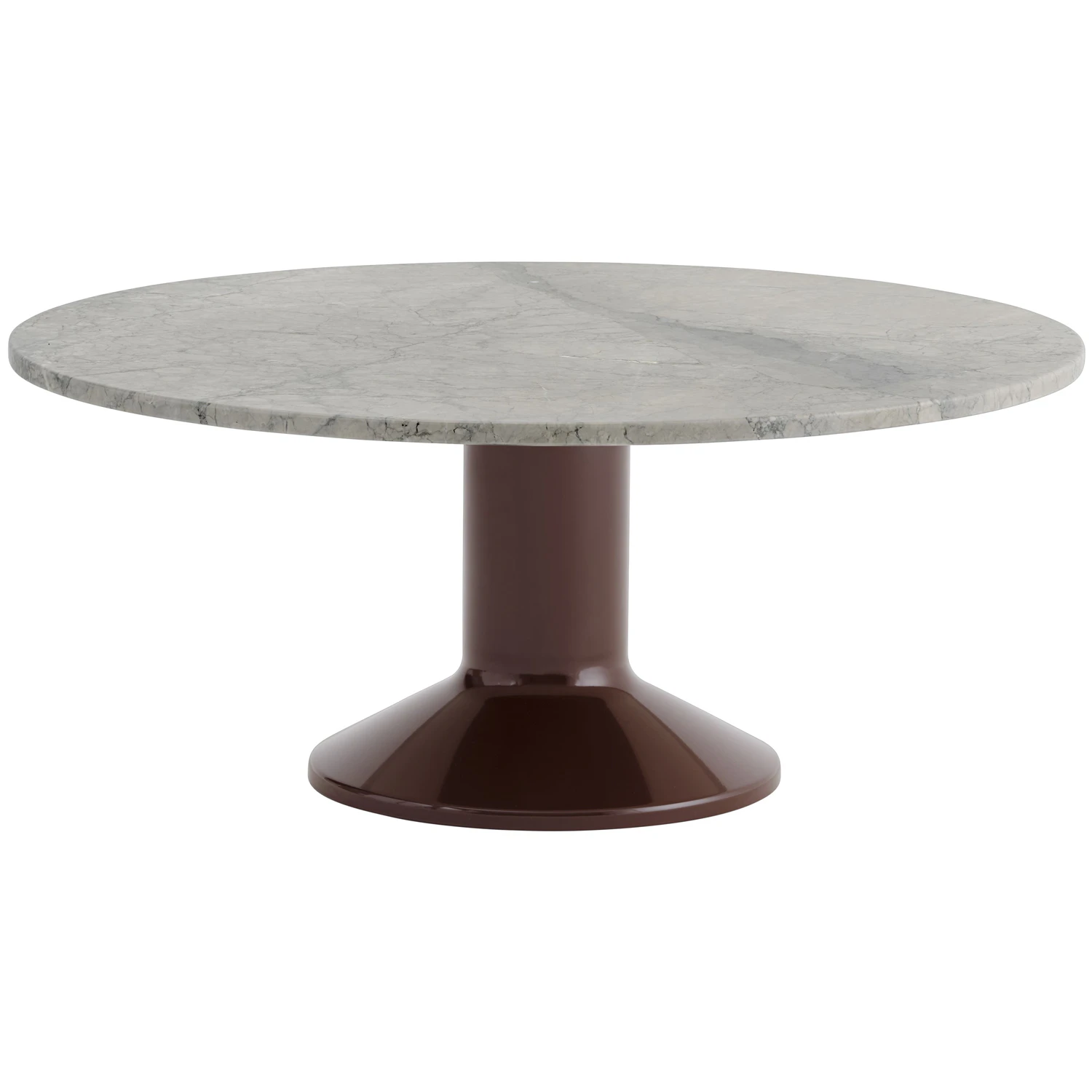 Muuto Midst Soffbord &Oslash;90 Cm Gr&aring; / M&ouml;rkr&ouml;d - Soffbord Marmor M&ouml;rkr&ouml;d - MICOT90R0702