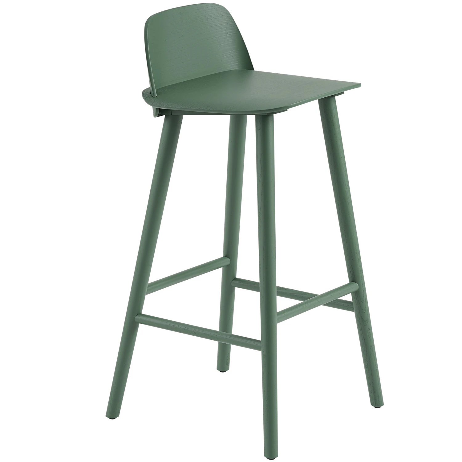 Muuto Nerd Barstol 75 Cm Gr&ouml;n - Barstolar Askfan&eacute;r Gr&ouml;n - NERBAR0511