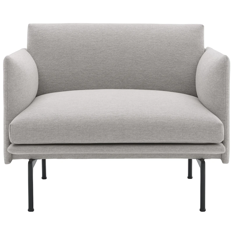 Outline Fåtölj, Svart Aluminium / Clay 12