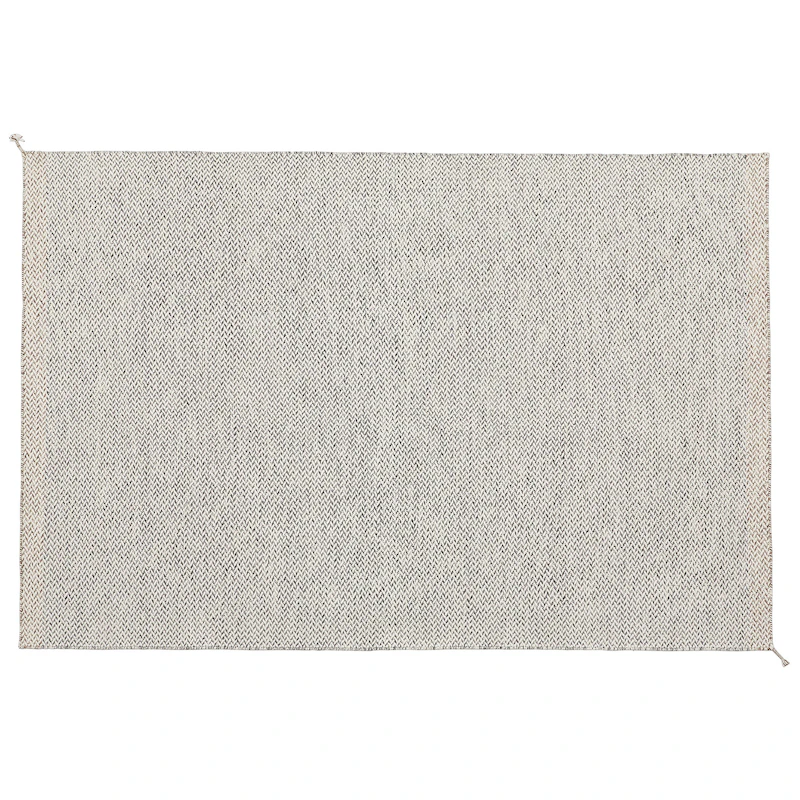 Ply Matta Återvunnen Polyester Svart / Vit, 170x240 cm