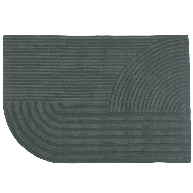 Relevo Ullmatta 170x240 cm, Mörkgrön