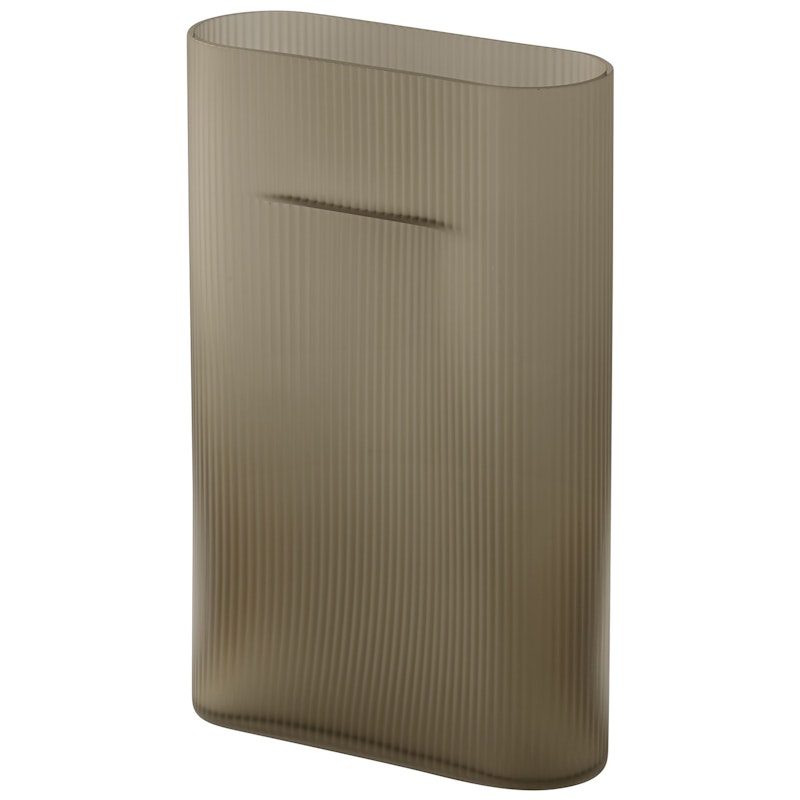 Ridge Vas Frostat Glas 35 cm, Taupe