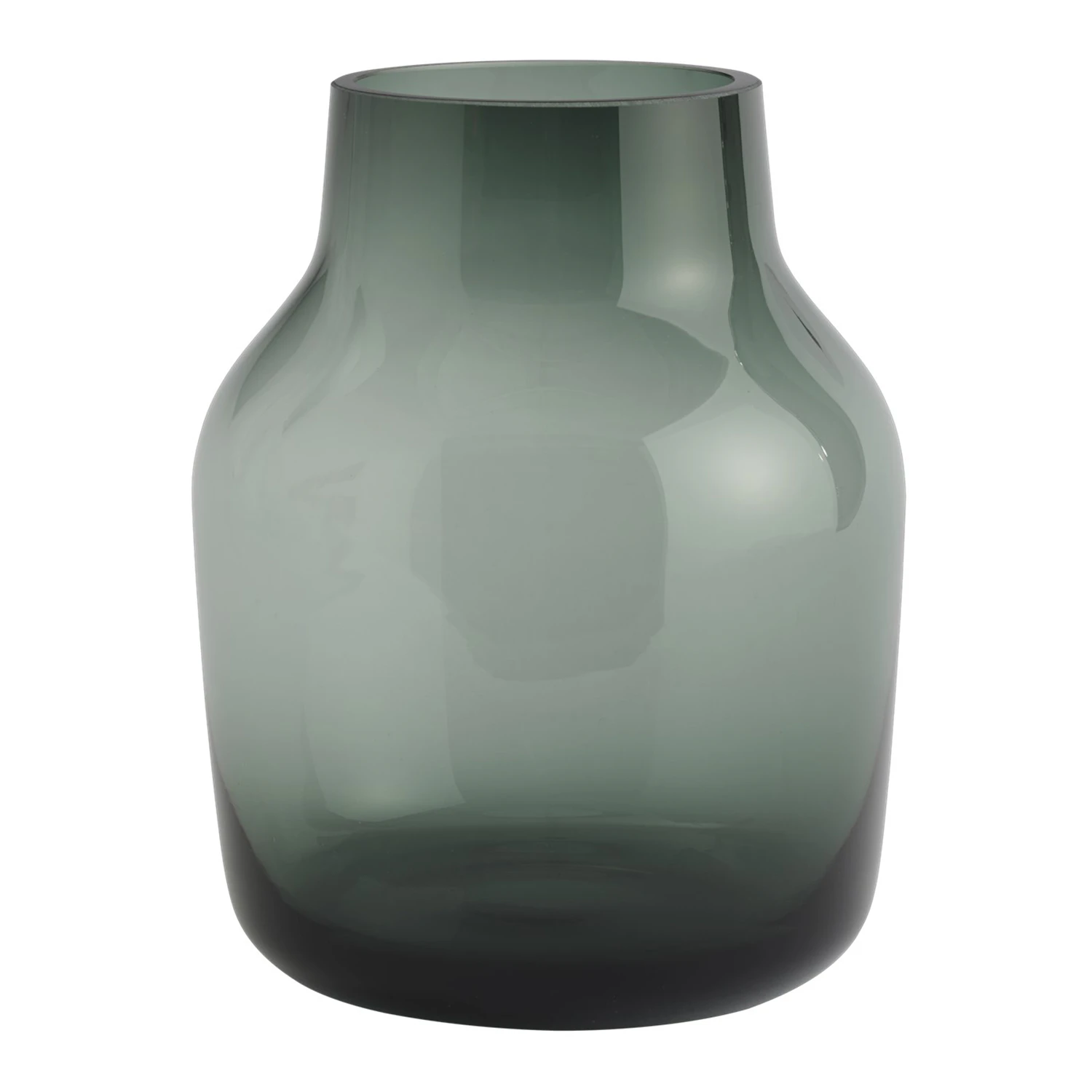 Muuto Silent Vas &Oslash;15 Cm M&ouml;rkgr&ouml;n - Vaser Glas M&ouml;rkgr&ouml;n - SILVAS15A03