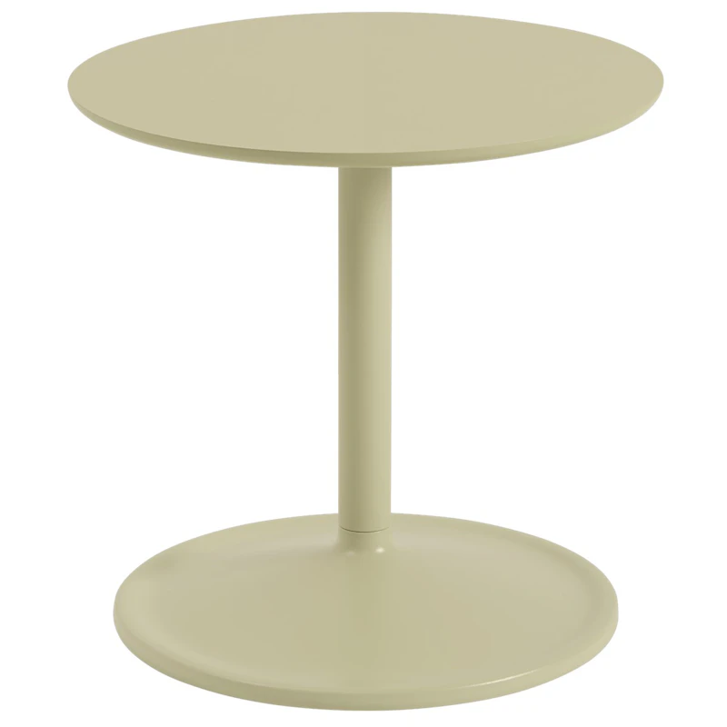 Soft Sidobord Ø41x40 cm, Laminat Beige Green