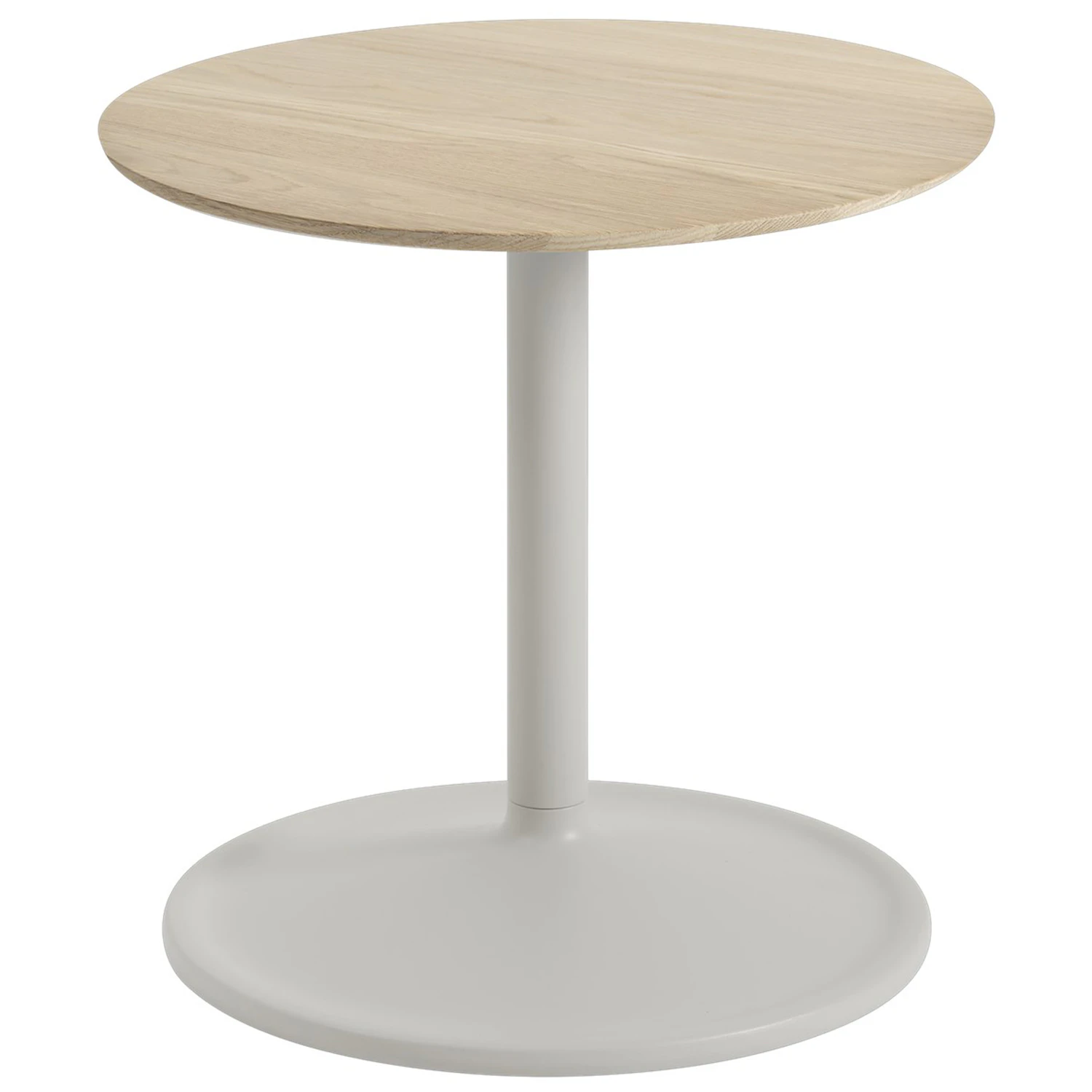 Muuto Soft Sidobord &Oslash;41x40 Cm / Gr&aring; - Sidobord & Avlastningsbord Massiv Ek Gr&aring; - SOSIT41R10502