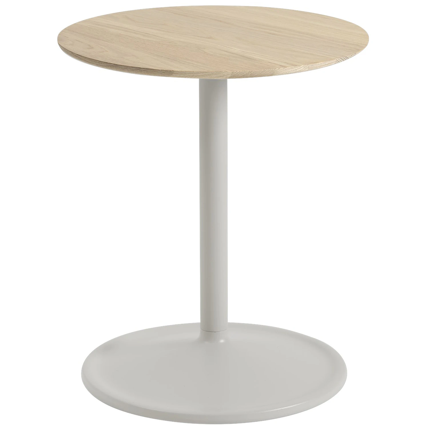 Muuto Soft Sidobord &Oslash;41x48 Cm / Gr&aring; - Sidobord & Avlastningsbord Massiv Ek Gr&aring; - SOSIT41R20502