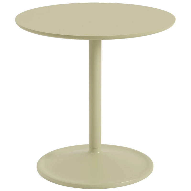 Soft Sidobord Ø48x48 cm, Laminat Beige Green