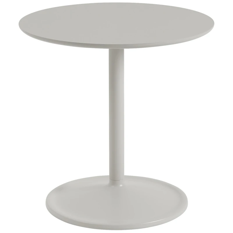 Soft Sidobord Ø48x48 cm, Linoleum Grå