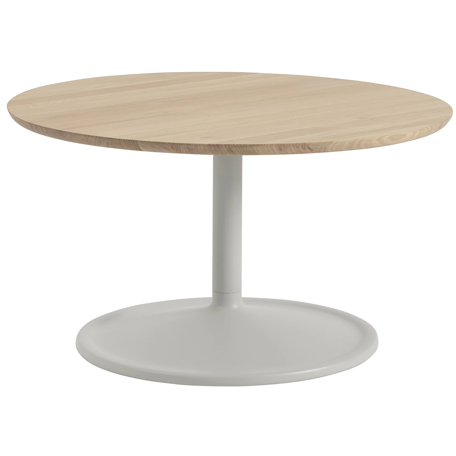 Muuto Soft Soffbord &Oslash;75 Cm Solid / Gr&aring; - Soffbord Ek Gr&aring; - SOCOT75R0502