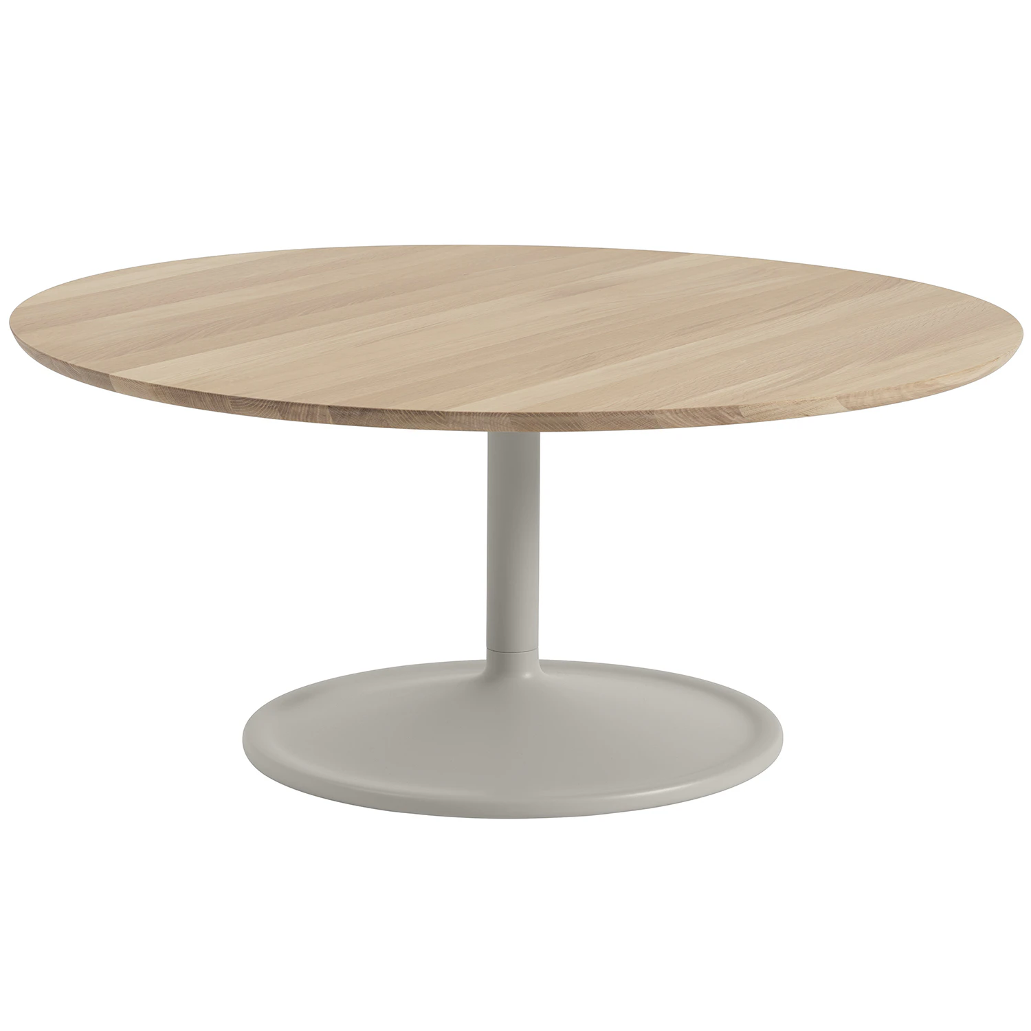 Muuto Soft Soffbord &Oslash;95 Cm Solid Ek / Gr&aring; - Soffbord Massiv Ek Gr&aring; - SOCOT95R0502