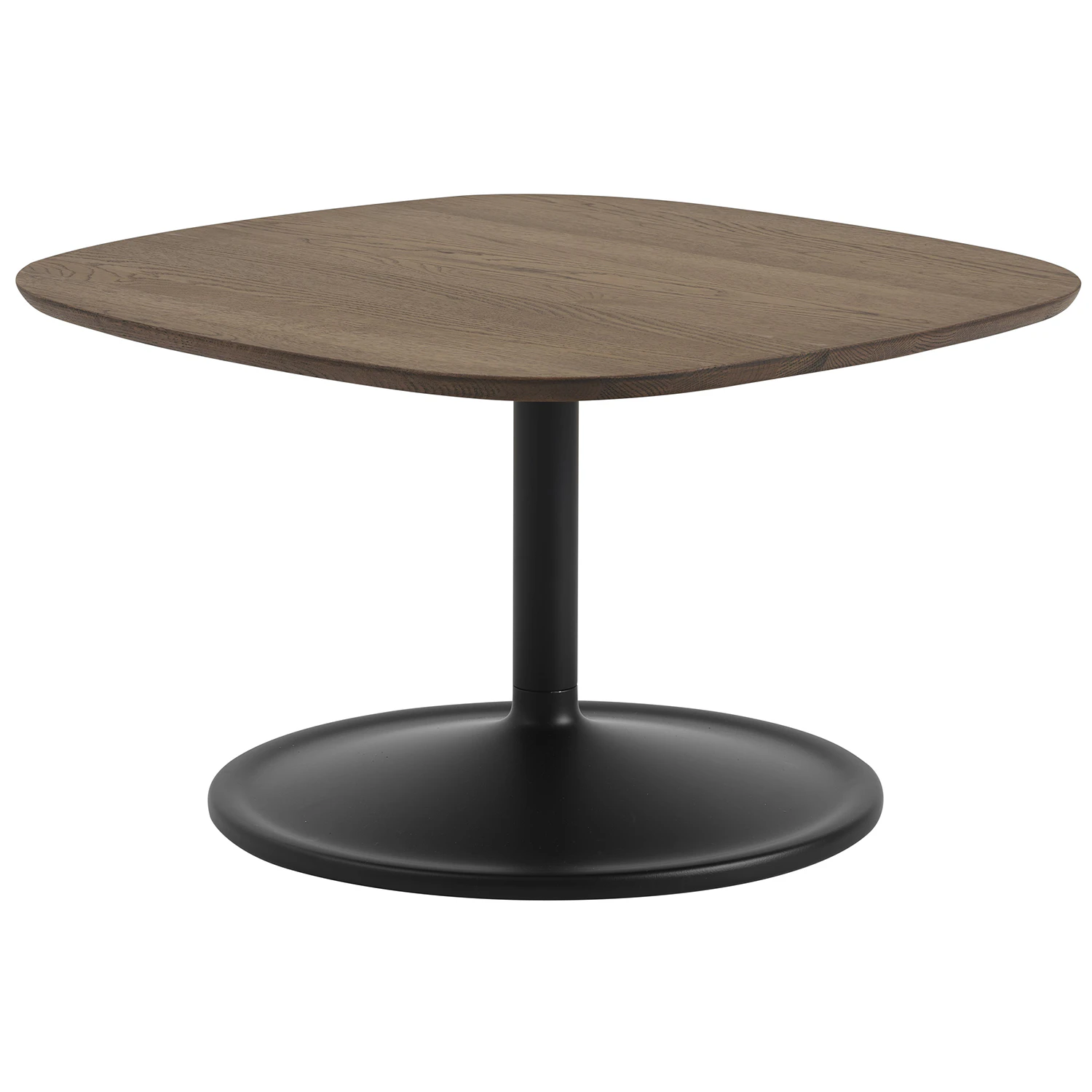 Muuto Soft Soffbord 70x70 Cm M&ouml;rkoljad / Svart - Soffbord Ek Svart - SOCOT70S0701