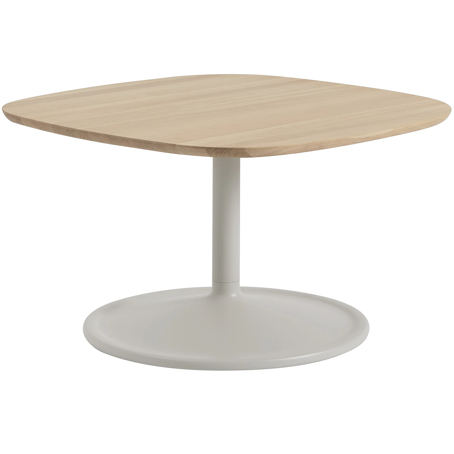 Muuto Soft Soffbord 70x70 Cm Solid Ek / Gr&aring; - Soffbord Massiv Ek Gr&aring; - SOCOT70S0502