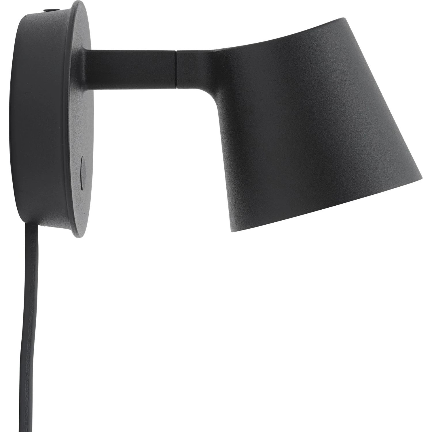 Muuto Tip V&auml;gglampa Svart - V&auml;gglampor Pulverlackerad Aluminium Svart - TIPWAL01