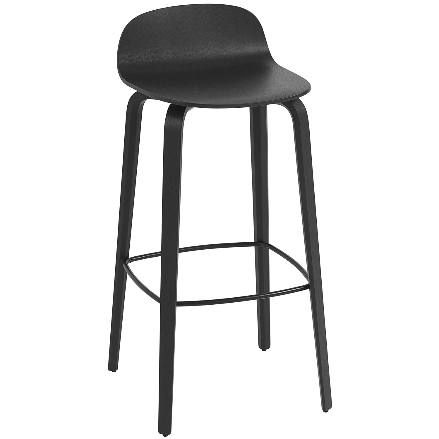 Muuto Visu Barstol 75 Cm Svart - Barstolar Askfan&eacute;r Svart - VIBARN01011