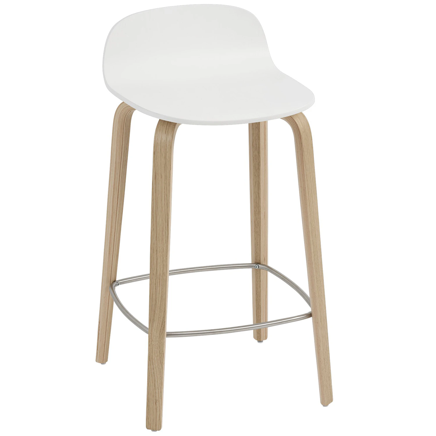 Muuto Visu Barstol 65 Cm Vit / Ek - Barstolar Ekfan&eacute;r Vit - VICOUN11021