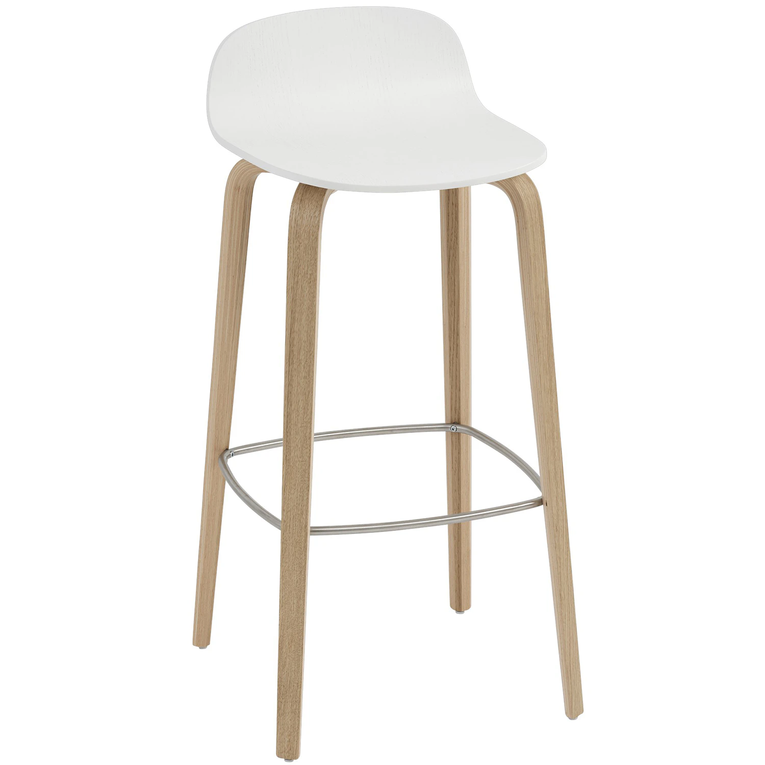 Muuto Visu Barstol 75 Cm Vit / Ek - Barstolar Ekfan&eacute;r Vit - VIBARN11021