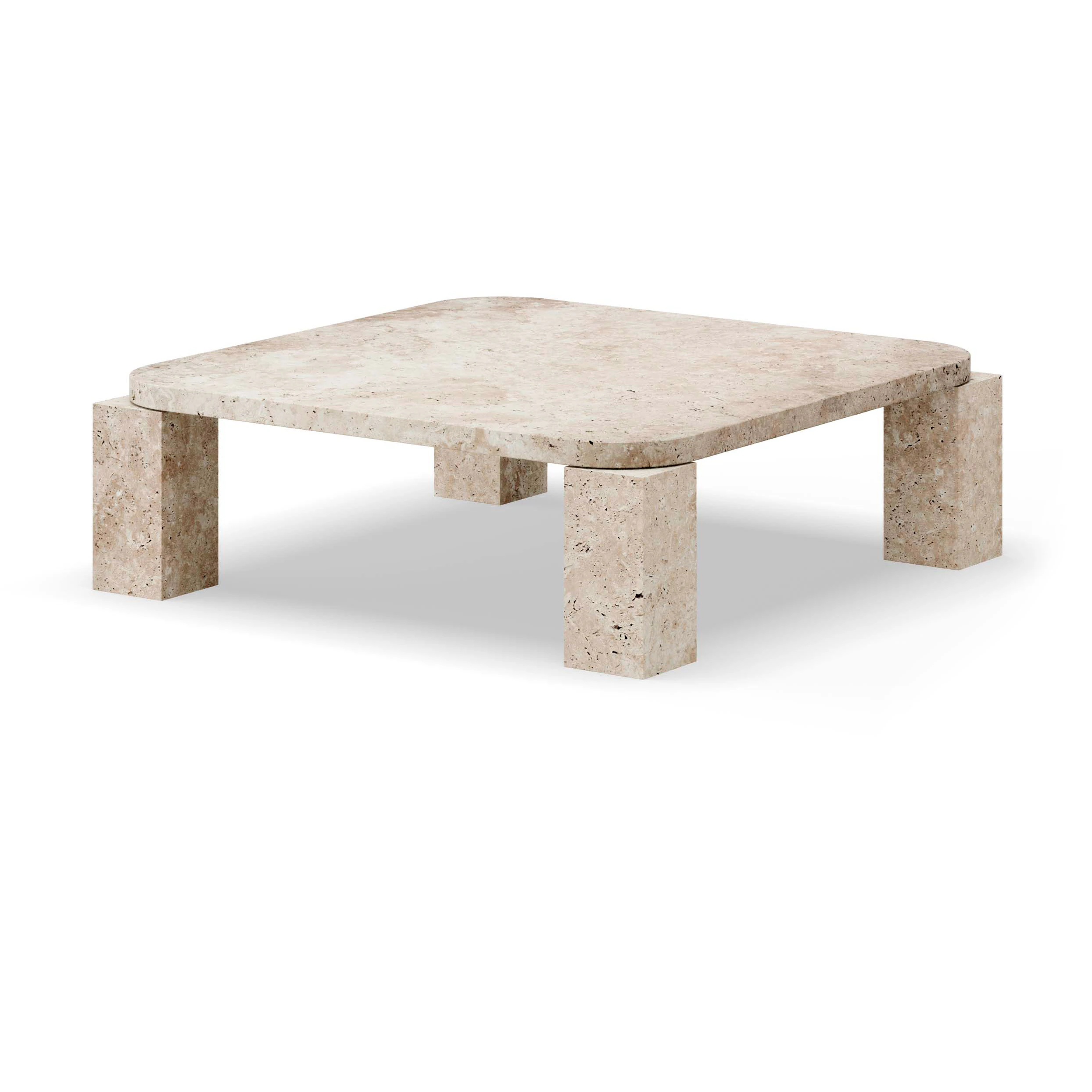 New Works Atlas Soffbord 82x82 Cm Unfilled e - Soffbord Travertin Unfilled Travertine - 42610