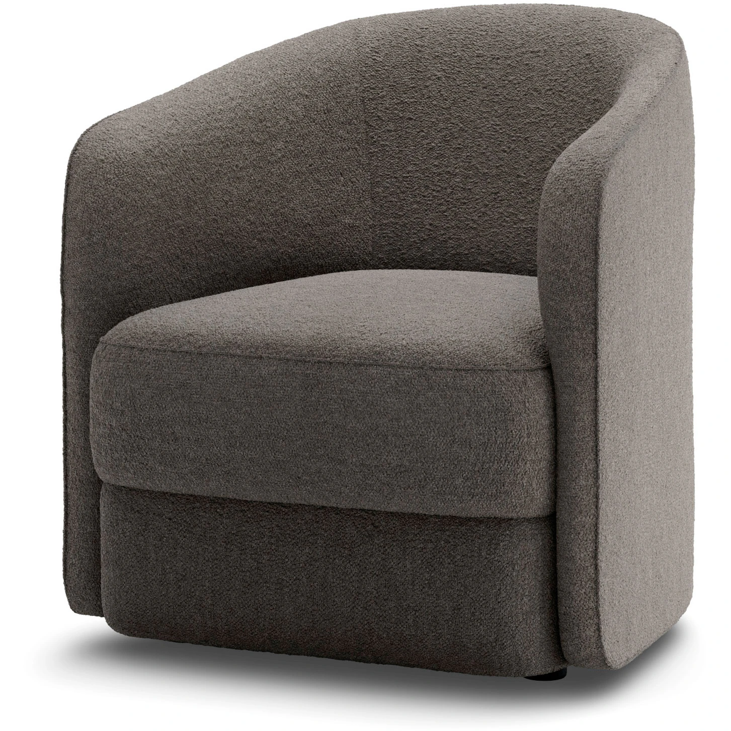 New Works Covent Lounge Chair Narrow - Nevotex Barnum Dark Taupe - F&aring;t&ouml;ljer Boucl&eacute; Dark Taupe - 42210NEBA010