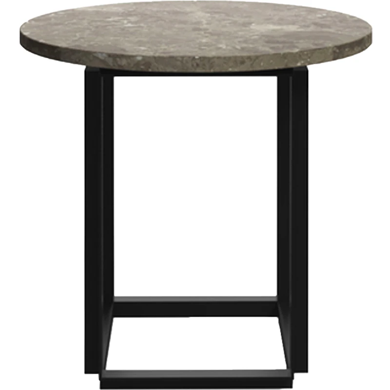 Florence Sidobord 50 cm, Grå Marmor / Svart