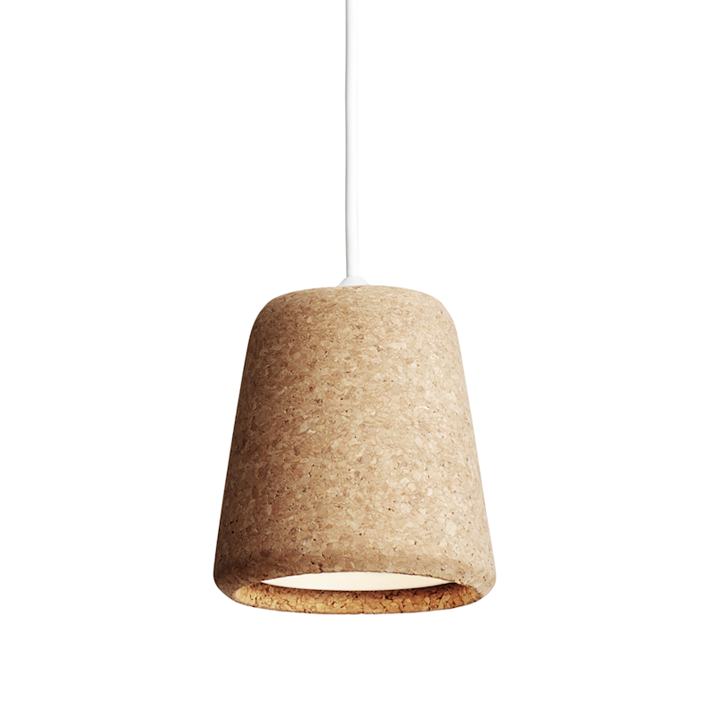 Material Pendellampa, Vit/Kork