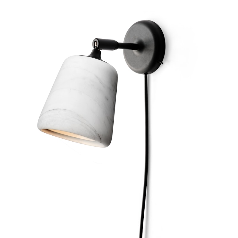 Material Vägglampa, Vit Marmor